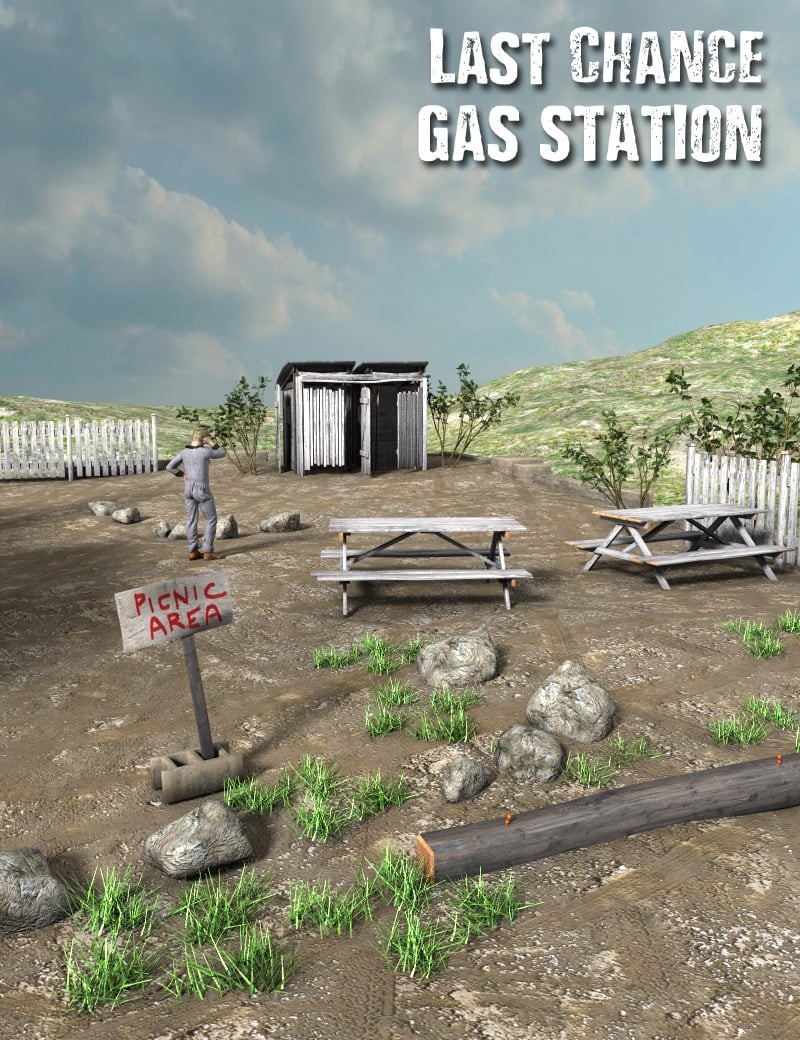 1stB Last Chance Gas Station iRay & 3DL by N/A