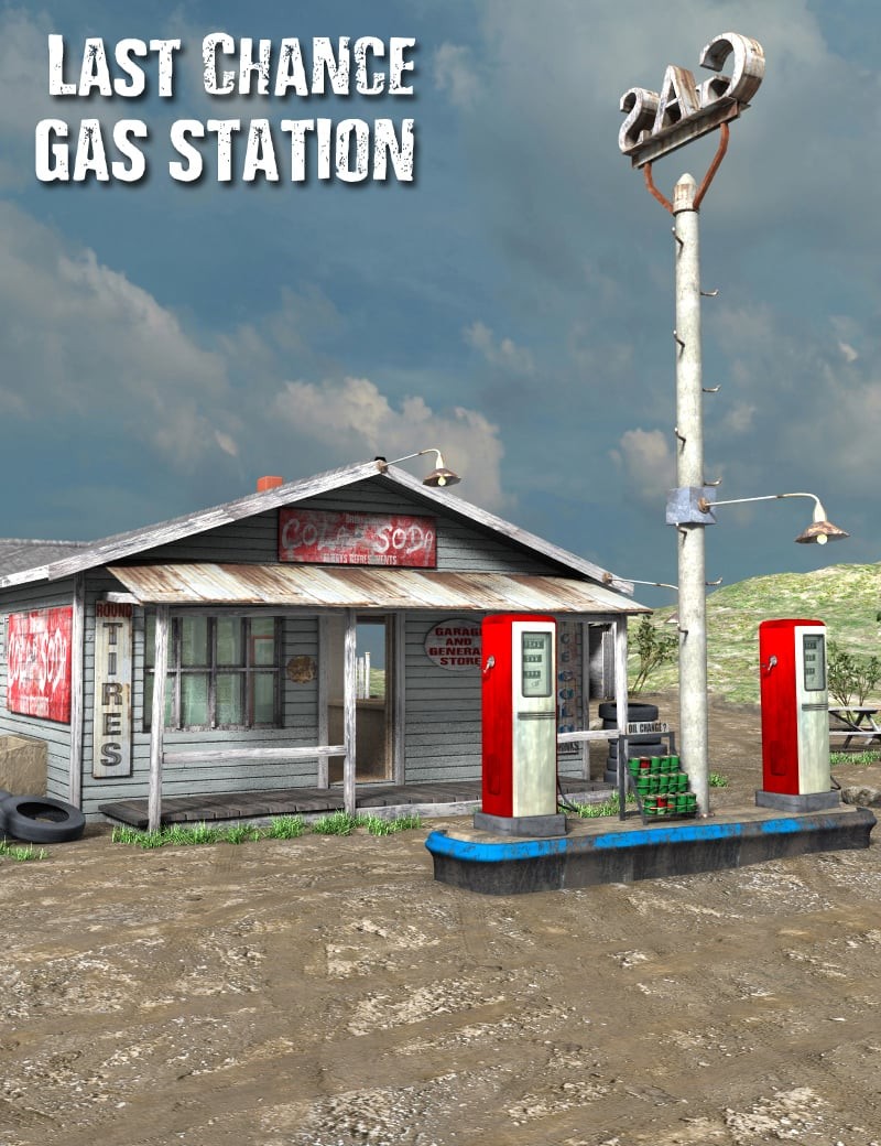 1stB Last Chance Gas Station iRay & 3DL by N/A