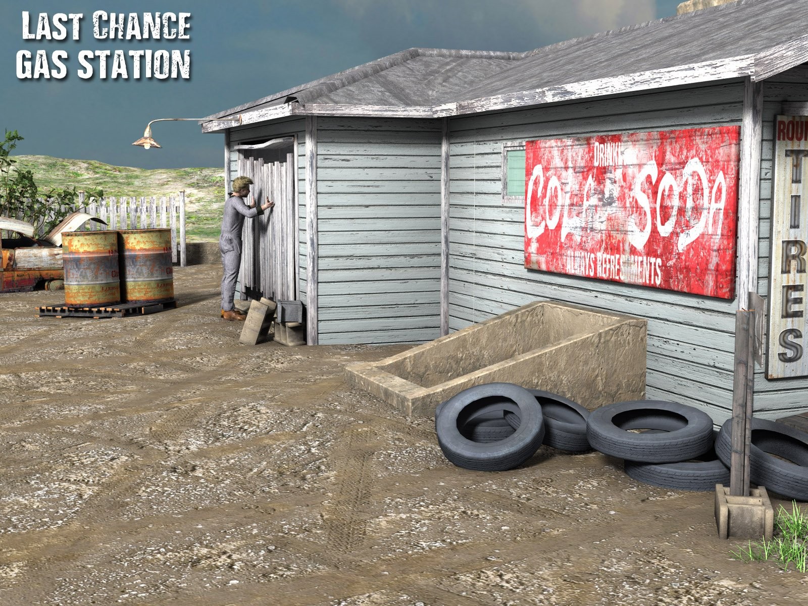 1stB Last Chance Gas Station iRay & 3DL by N/A