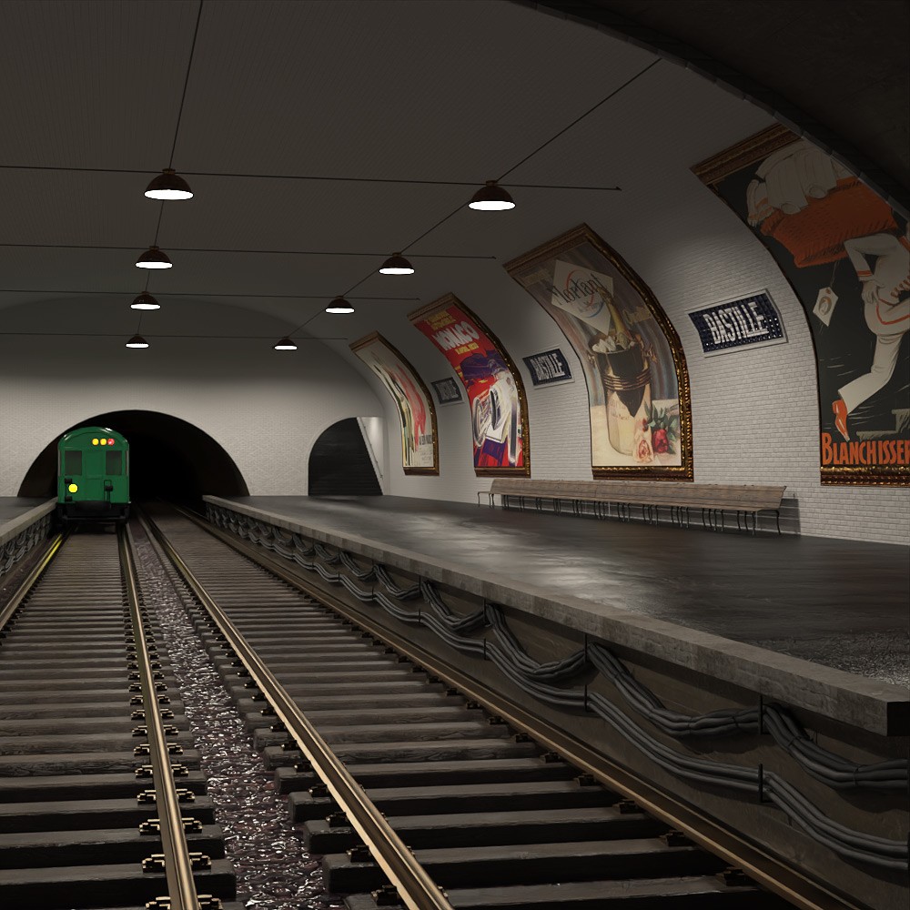 PARIS - Station De Metro for Daz Studio by N/A