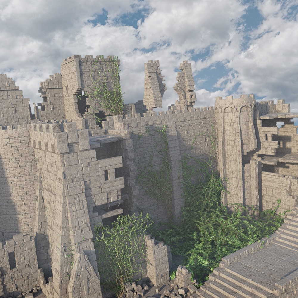 Castle Ruines Kit for Daz Studio by N/A