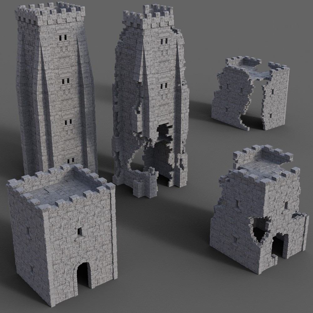 Castle Ruines Kit for Daz Studio by N/A