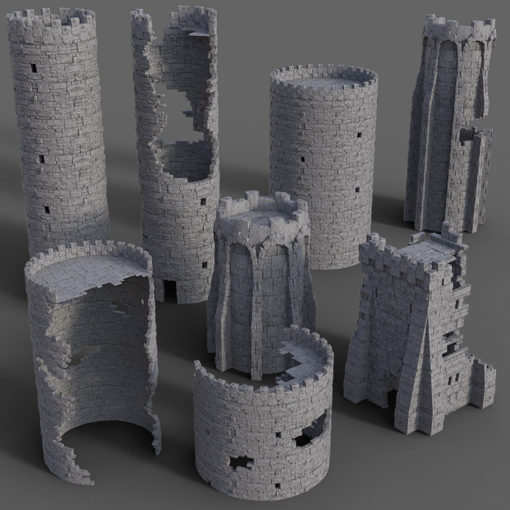 Castle Ruines Kit for Daz Studio by N/A