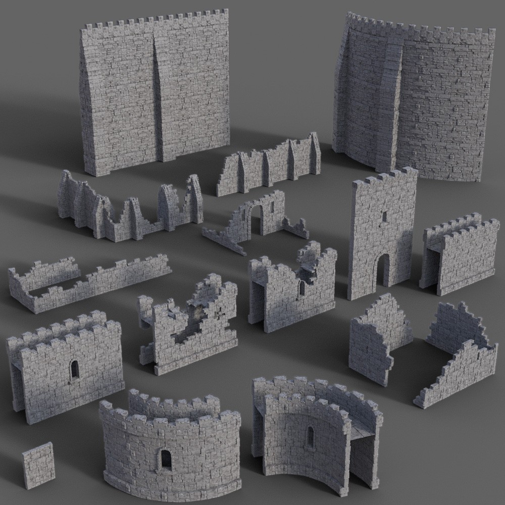 Castle Ruines Kit for Daz Studio by N/A