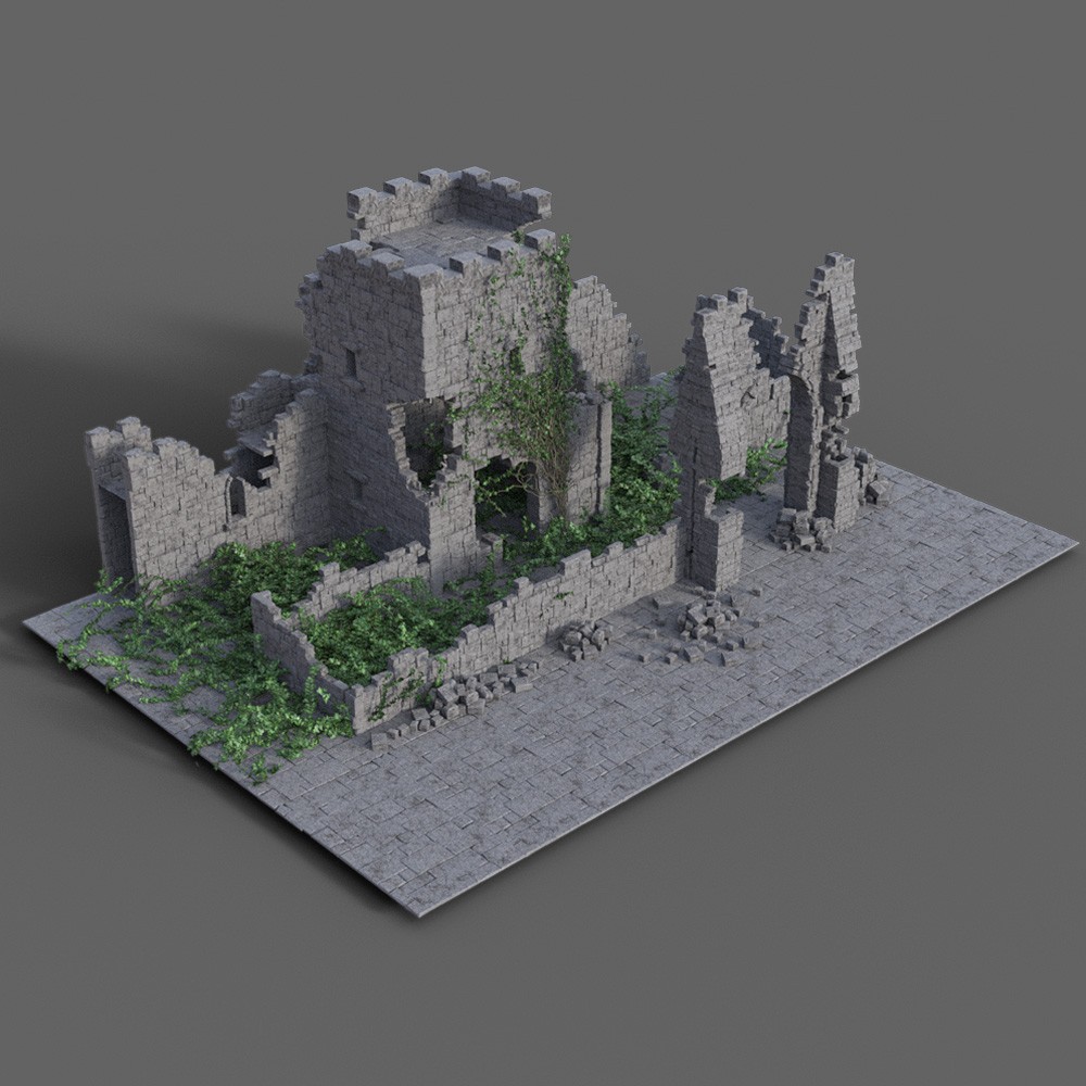 Castle Ruines Kit for Daz Studio by N/A