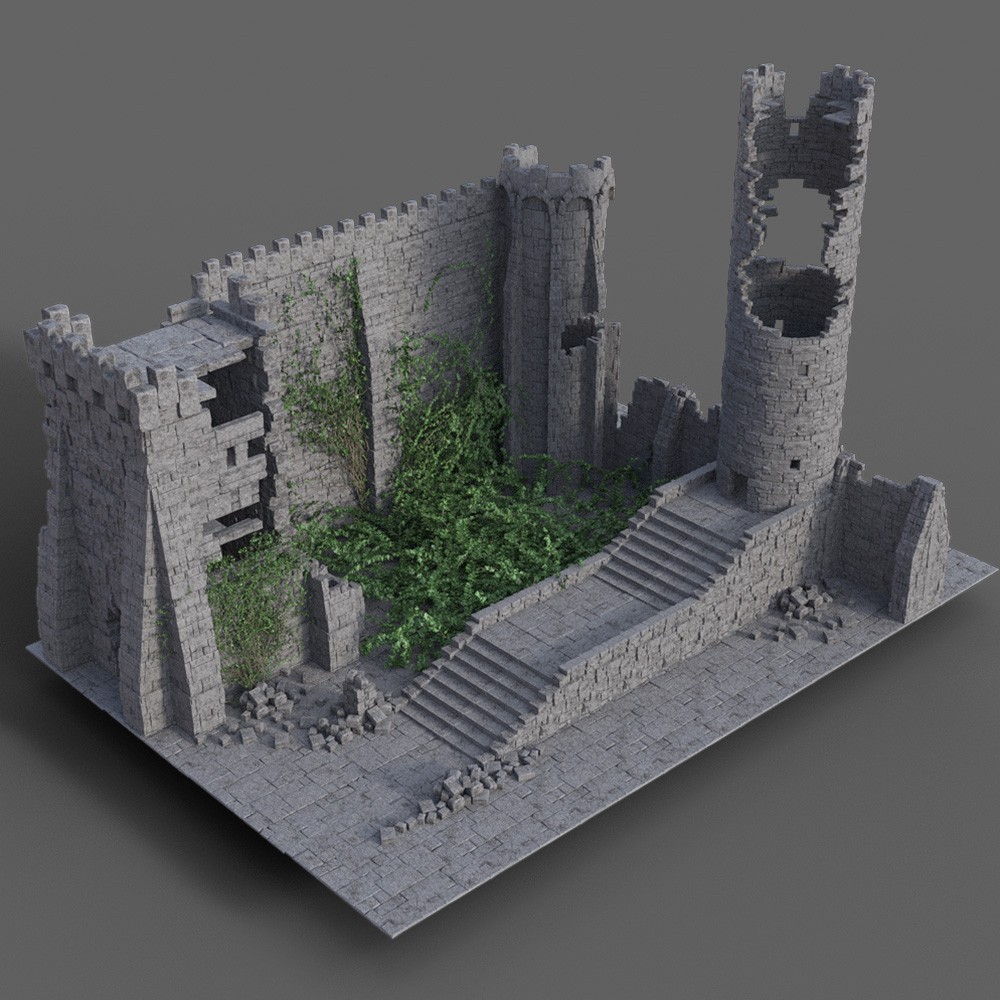 Castle Ruines Kit for Daz Studio by N/A