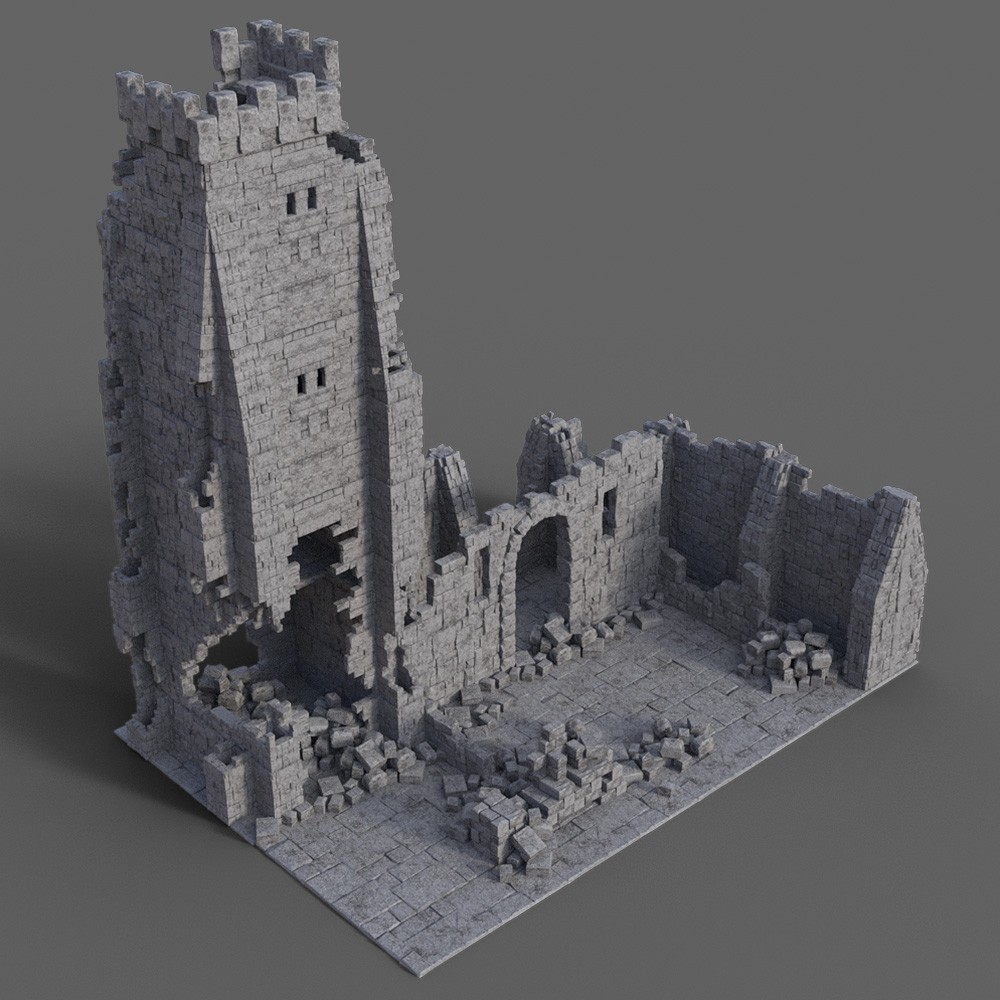 Castle Ruines Kit for Daz Studio by N/A