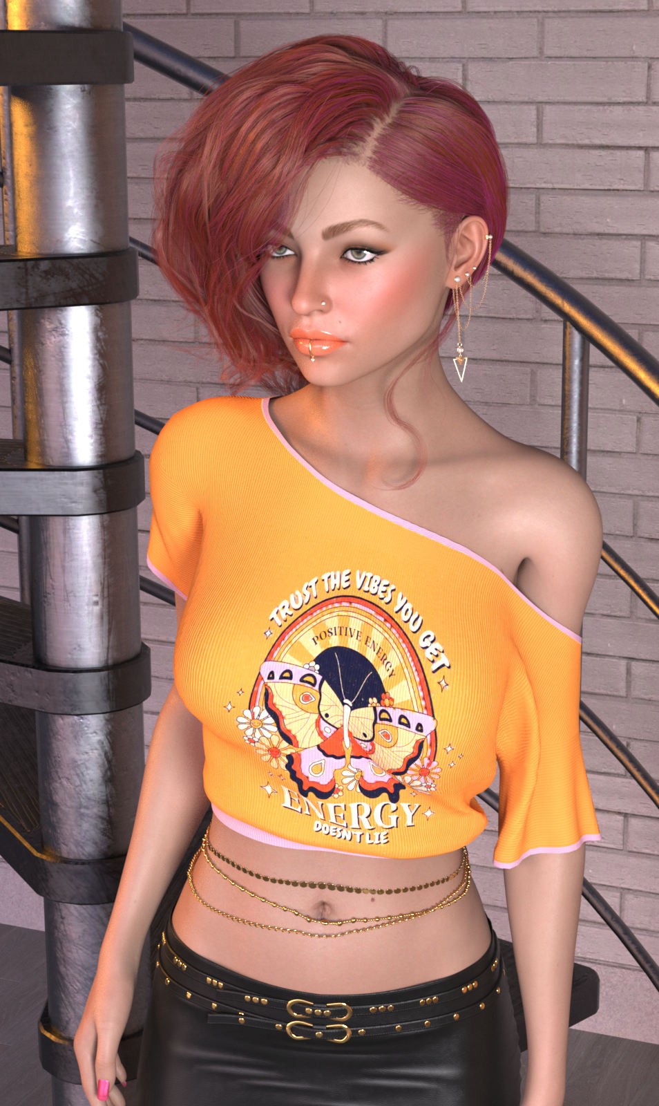 DA-SweetHeart for dforce - Assymetrical Crop Top - Genesis 8 and 9 by kaleya by N/A