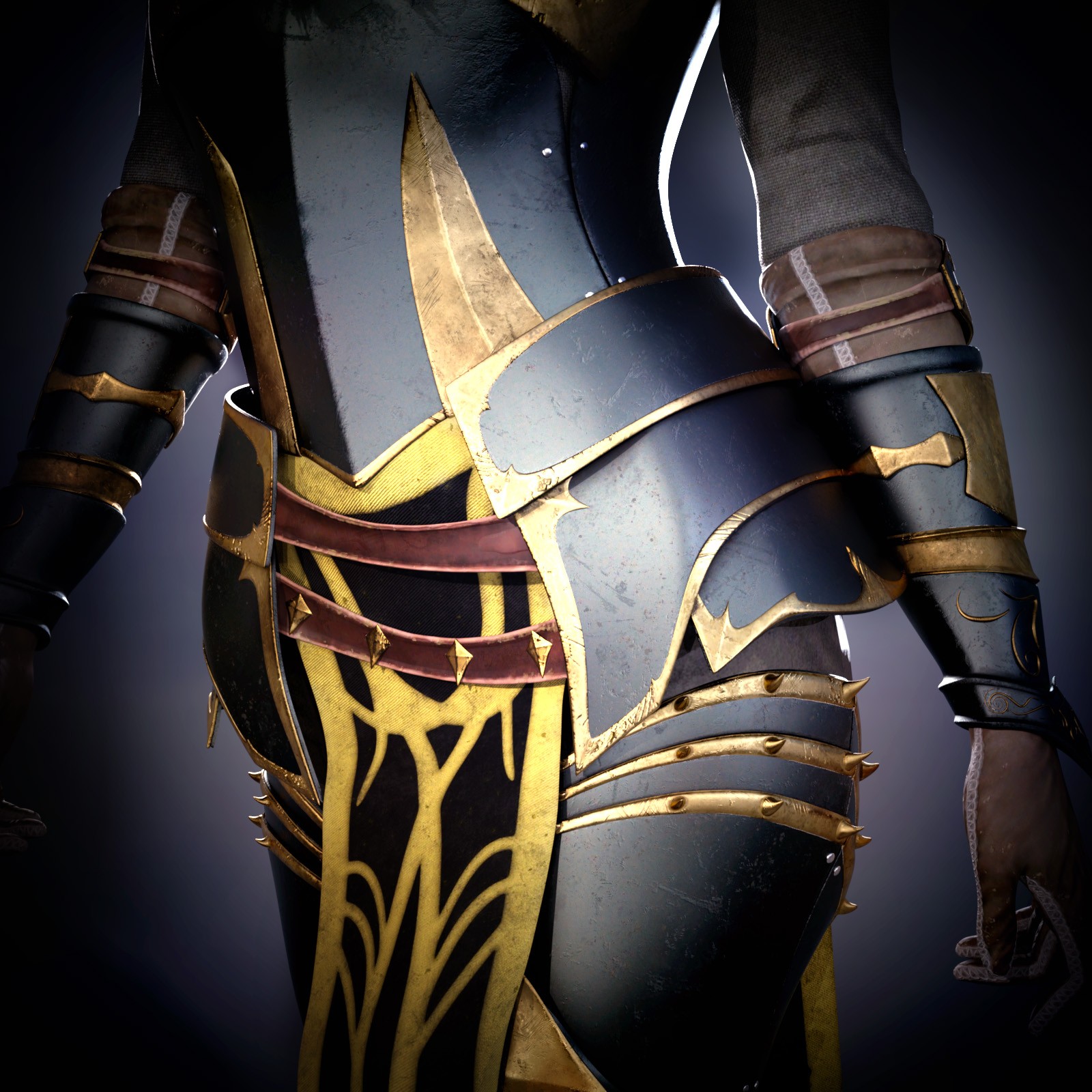 Aurum Sentinel Armor Set for Genesis 9 Female by N/A