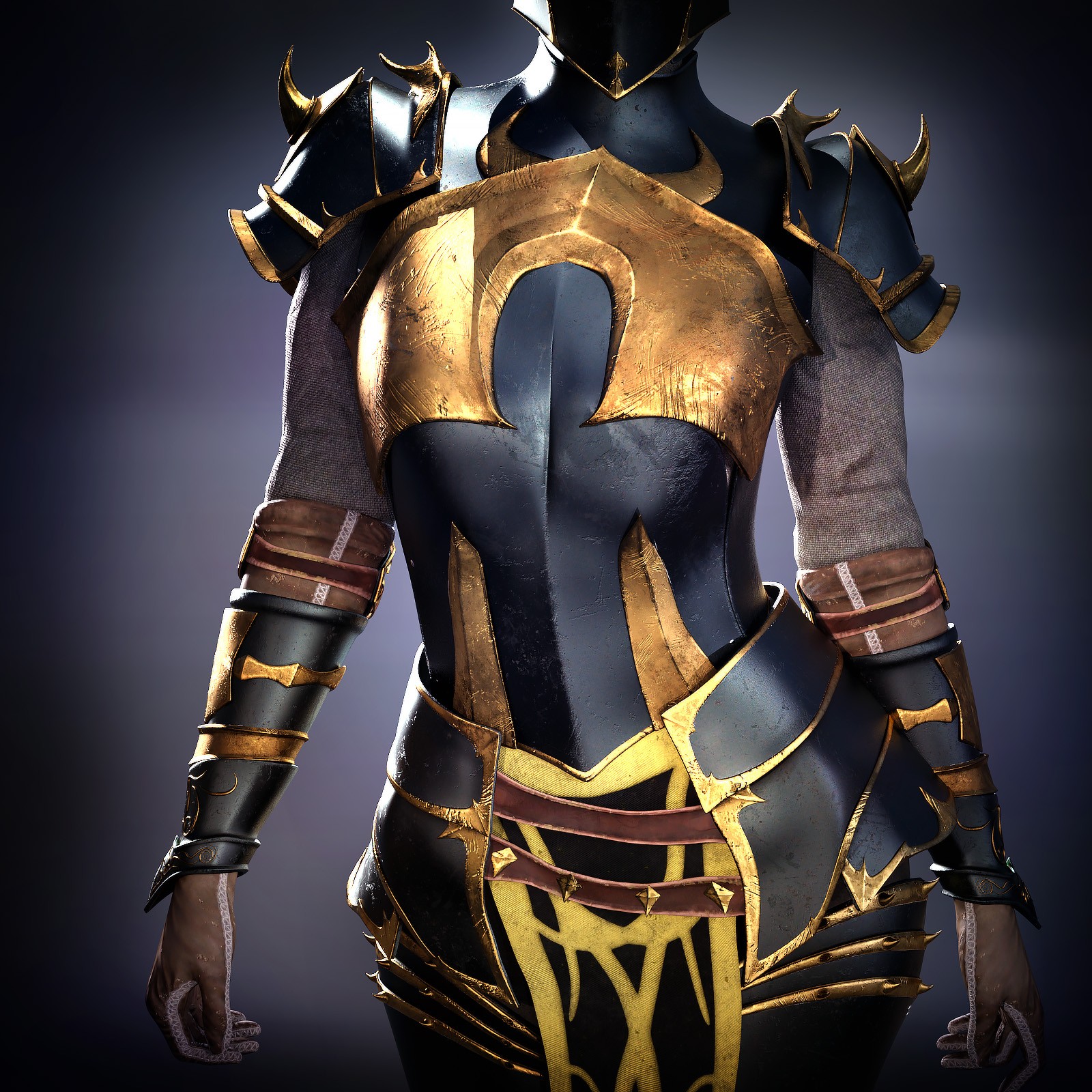 Aurum Sentinel Armor Set for Genesis 9 Female by N/A