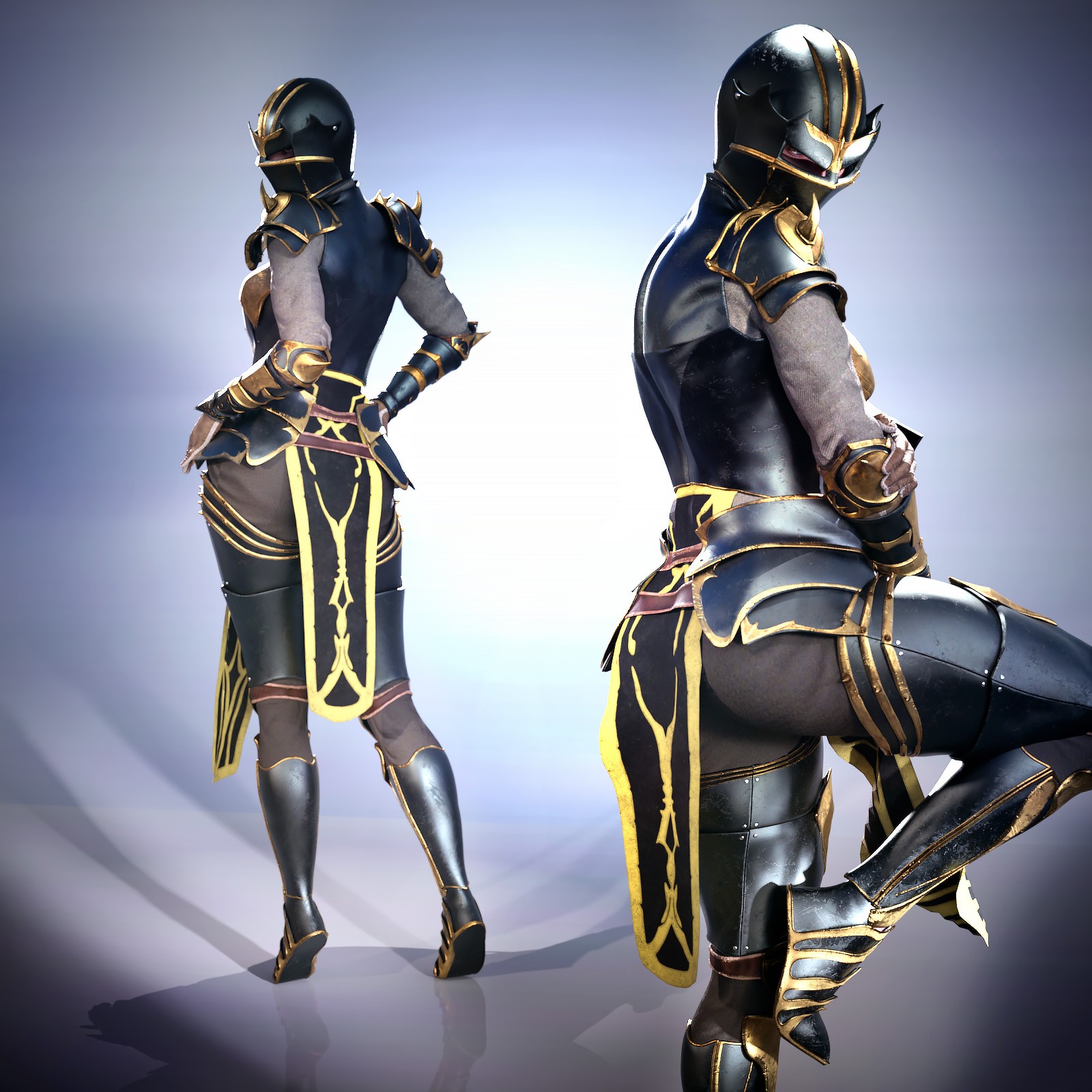 Aurum Sentinel Armor Set for Genesis 9 Female by N/A