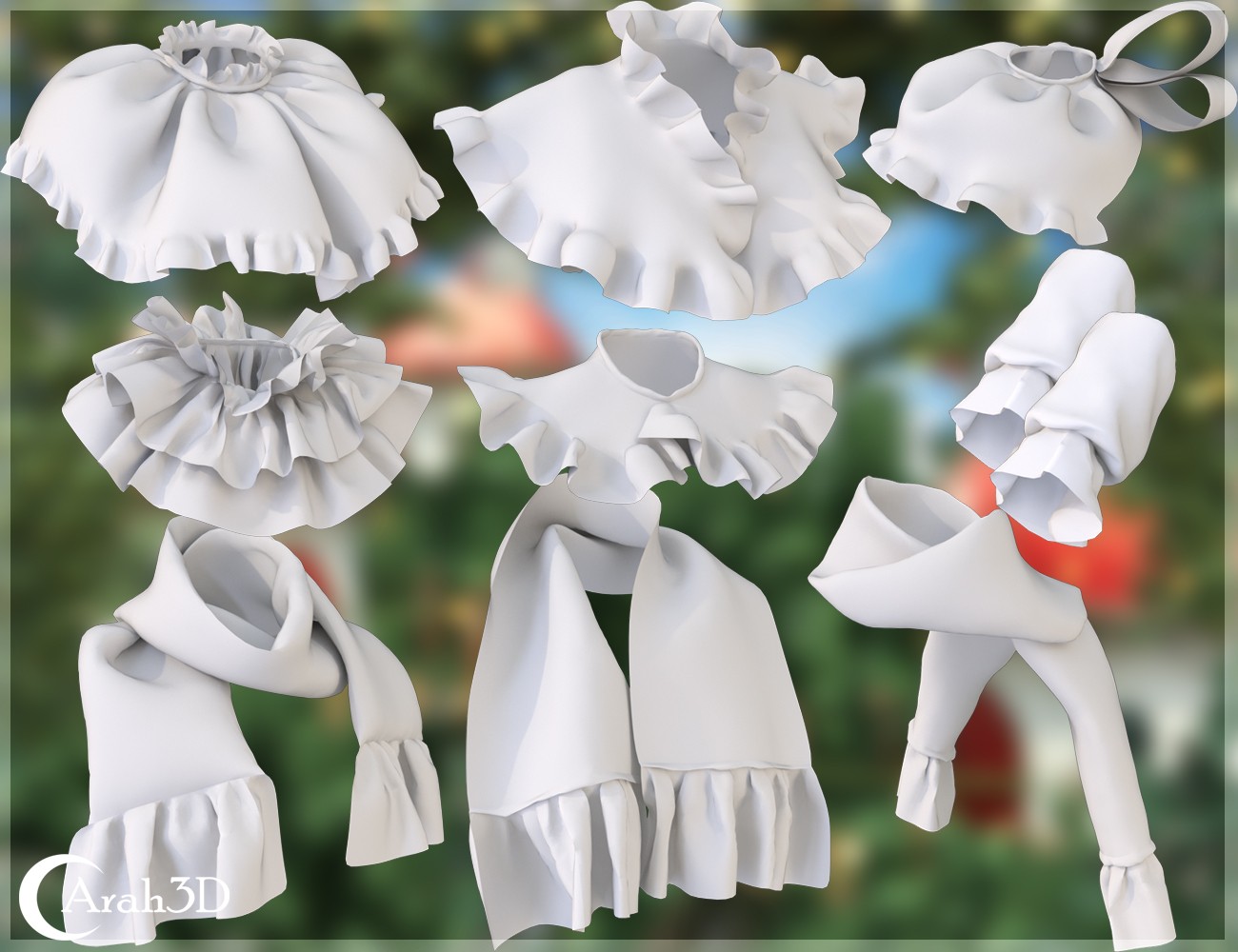 Arah3D Mushroom Accessories for G8F and G9 by N/A