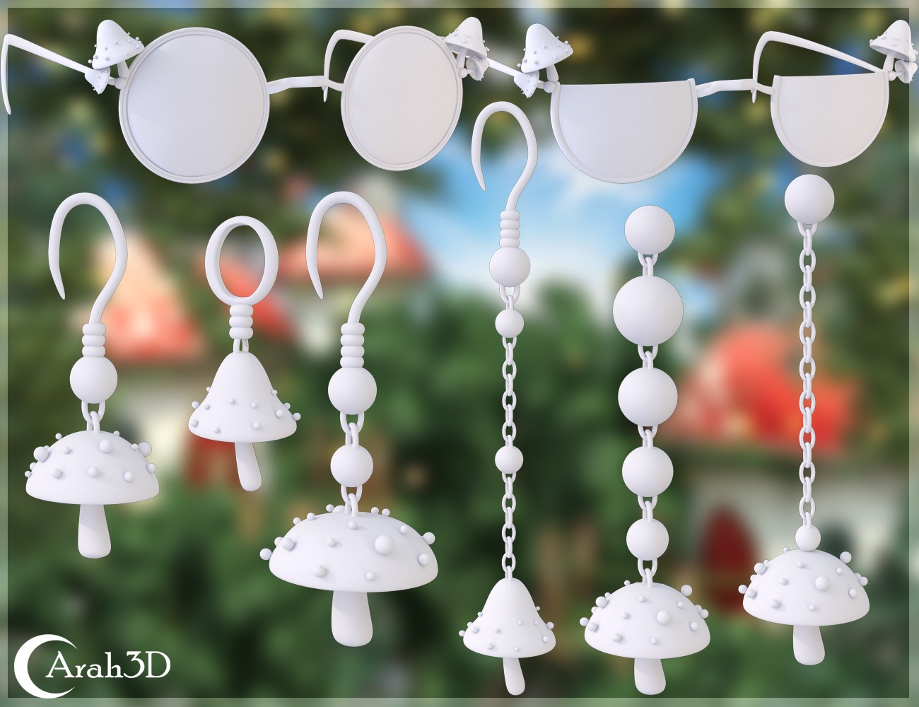Arah3D Mushroom Accessories for G8F and G9 by N/A