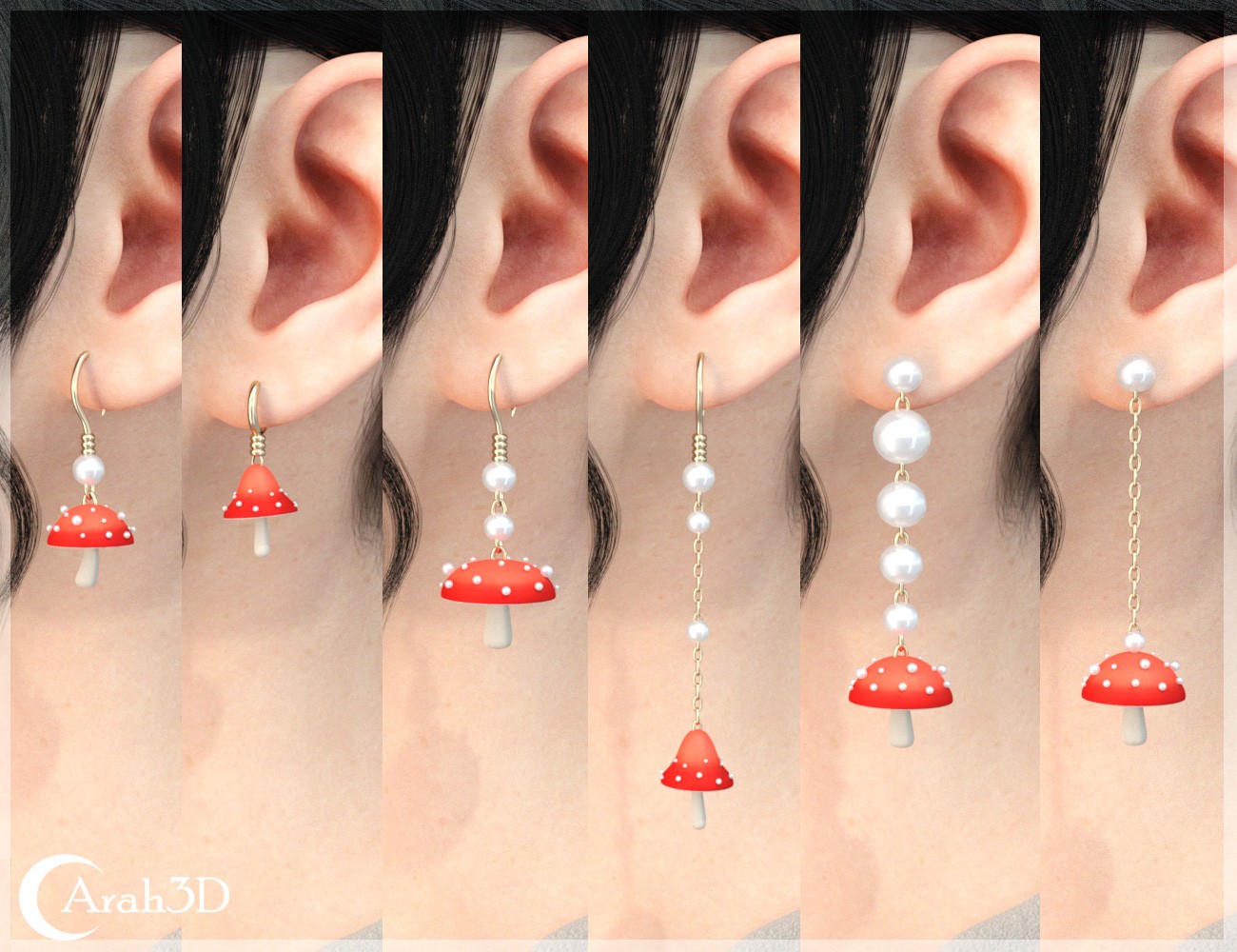 Arah3D Mushroom Accessories for G8F and G9 by N/A