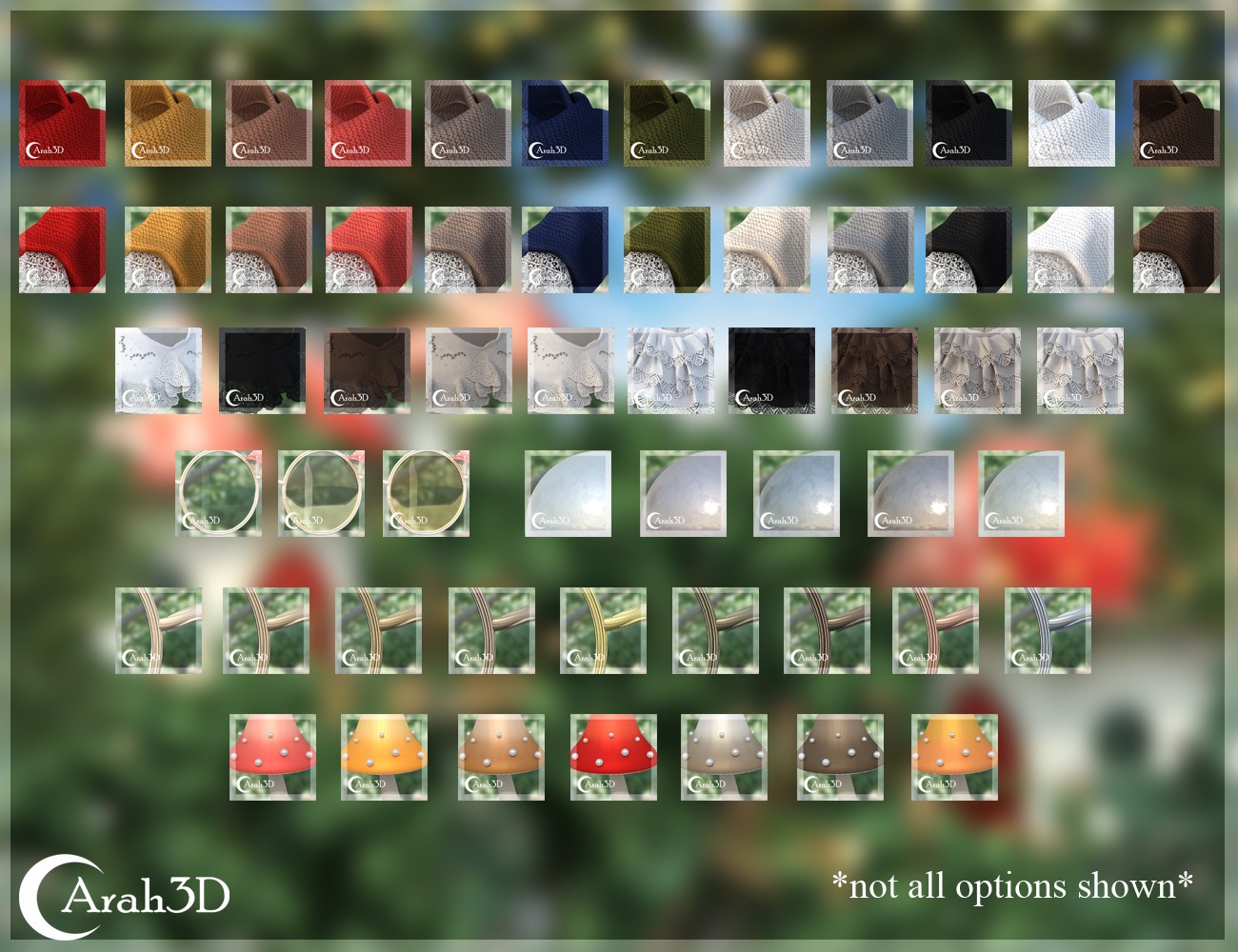 Arah3D Mushroom Accessories for G8F and G9 by N/A