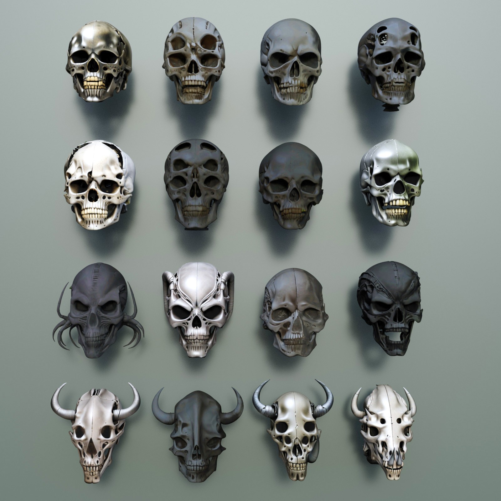Alien Skulls by N/A