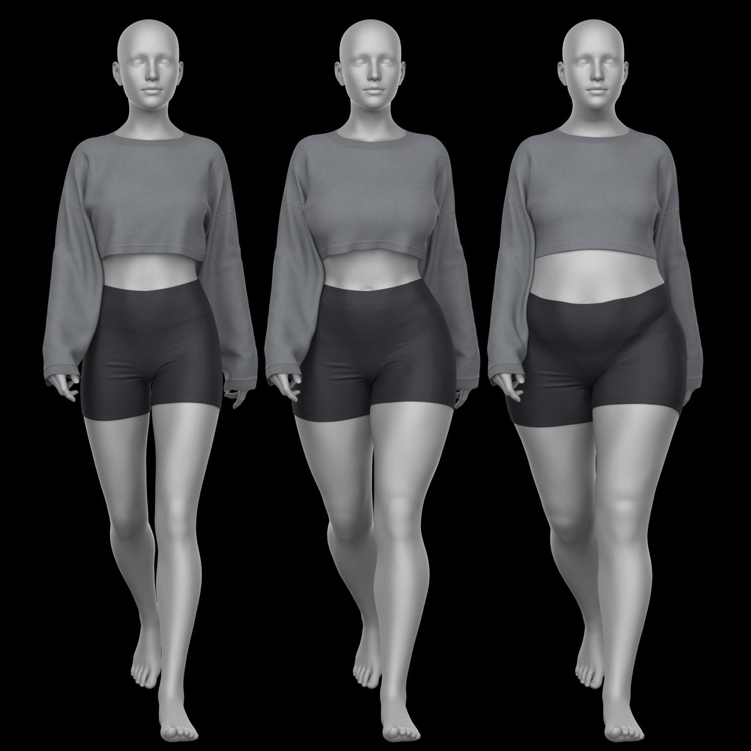 Sports Shorts and Sweatshirt G8 Female by N/A
