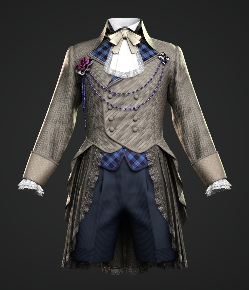 dForce Victorian Gothic Costume for the G8M, G8F, and G9 by N/A
