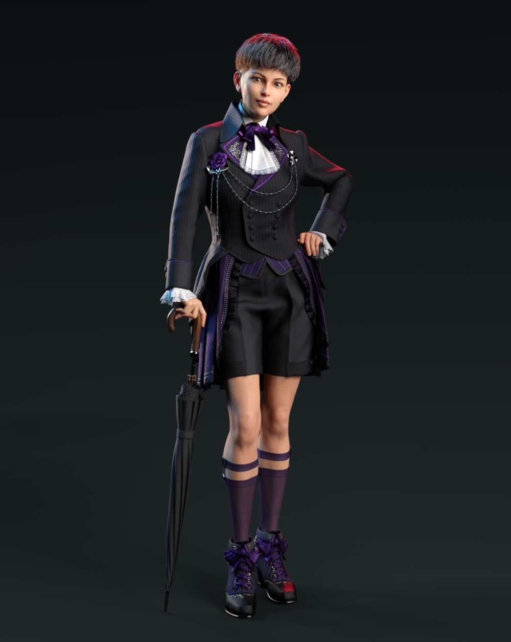 dForce Victorian Gothic Costume for the G8M, G8F, and G9 by N/A