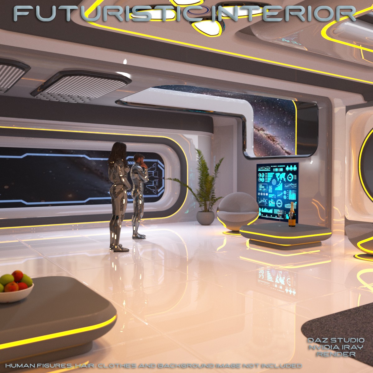 AJ Futuristic Interior For Daz Studio by N/A