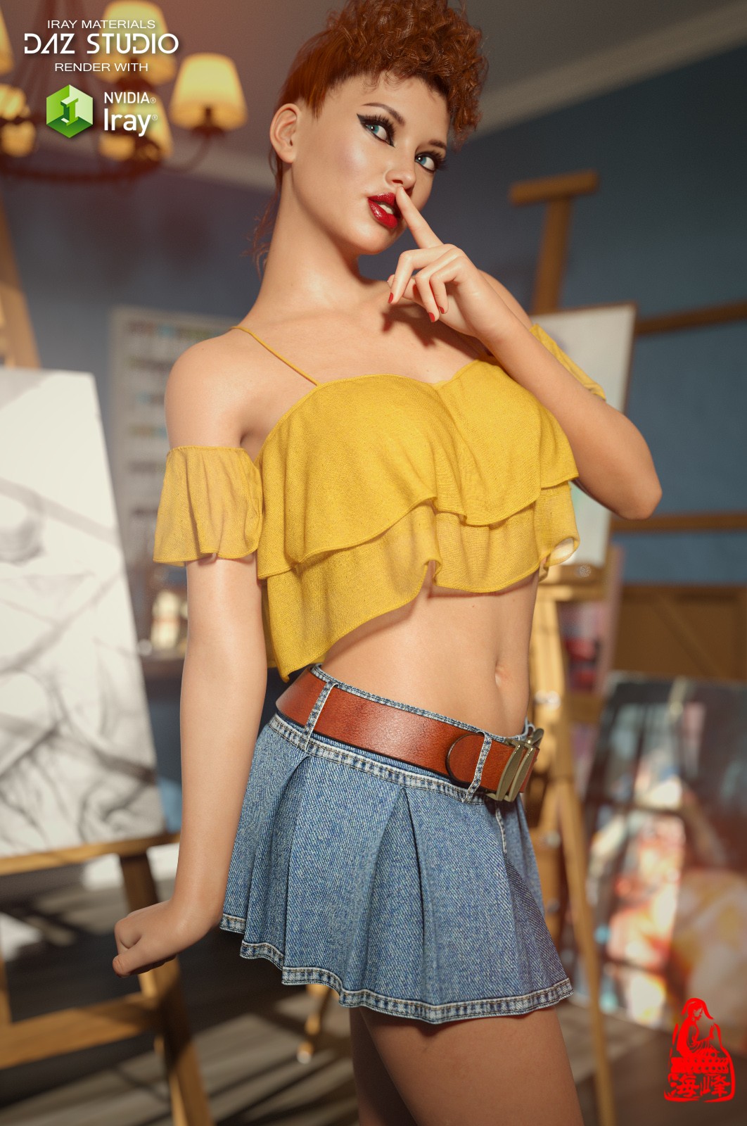 dForce Off Shoulder Crop Top for Genesis 8 & 8.1 Females by N/A
