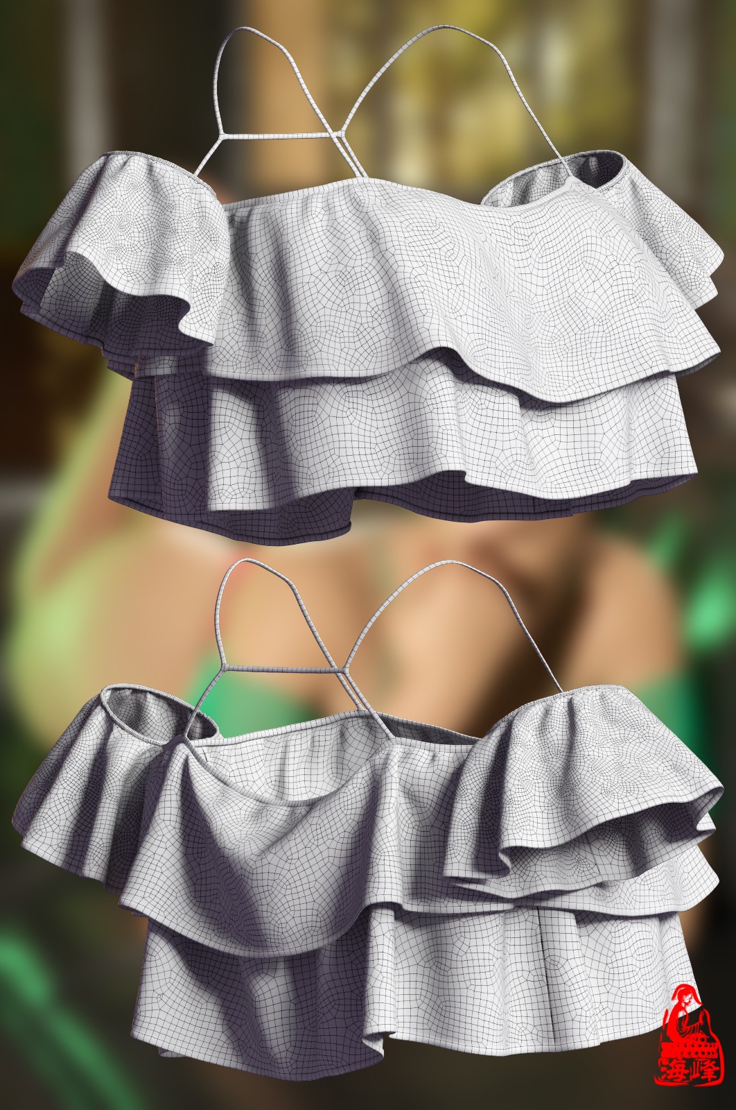 dForce Off Shoulder Crop Top for Genesis 8 & 8.1 Females by N/A