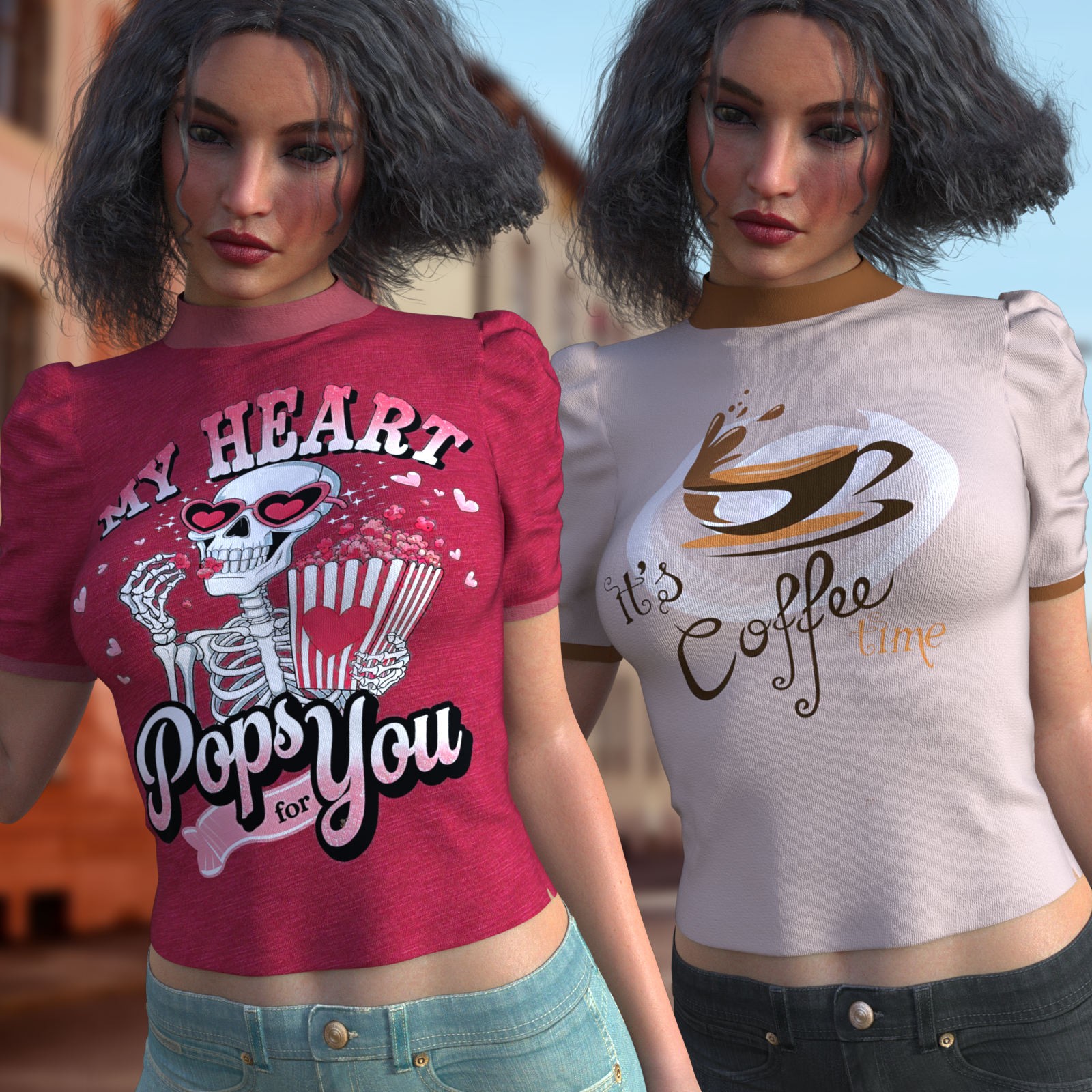 DA-SweetHeart for dForce Casual Short Sleeve Sweater by Sveva by N/A