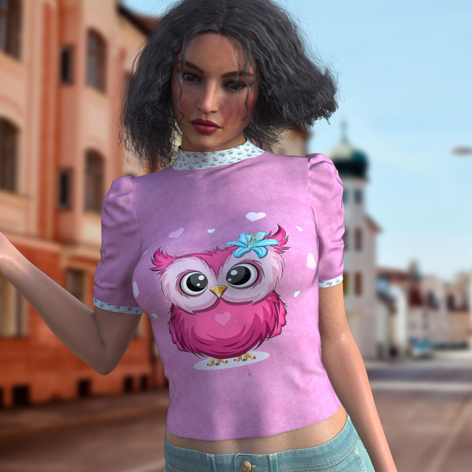 DA-SweetHeart for dForce Casual Short Sleeve Sweater by Sveva by N/A