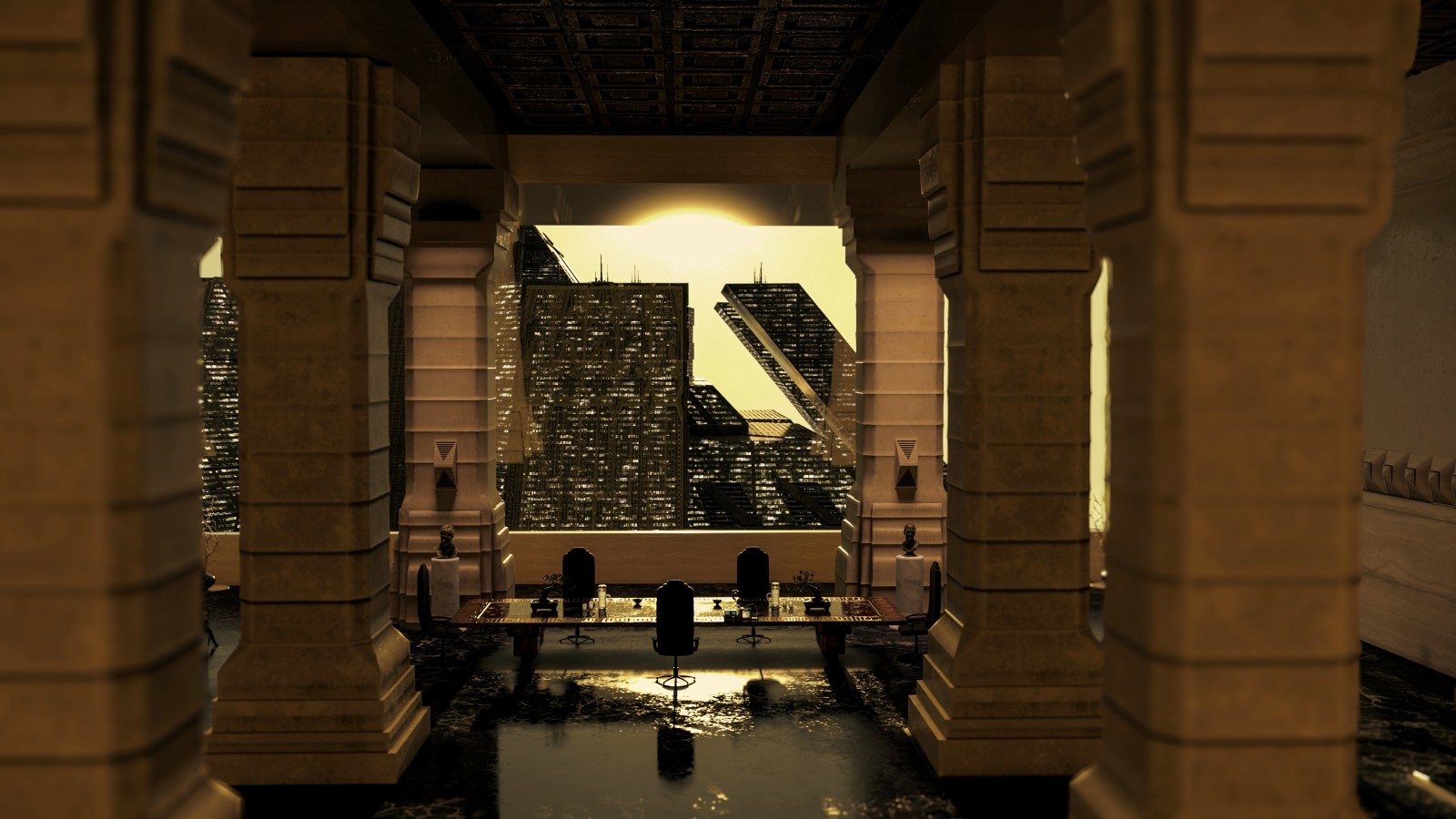 4th Sector Tyrell Office for Daz Studio by N/A