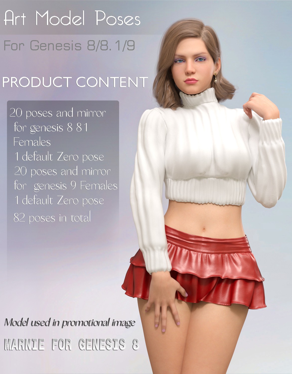 Art Model Poses For Genesis 8/8.1/9F by N/A