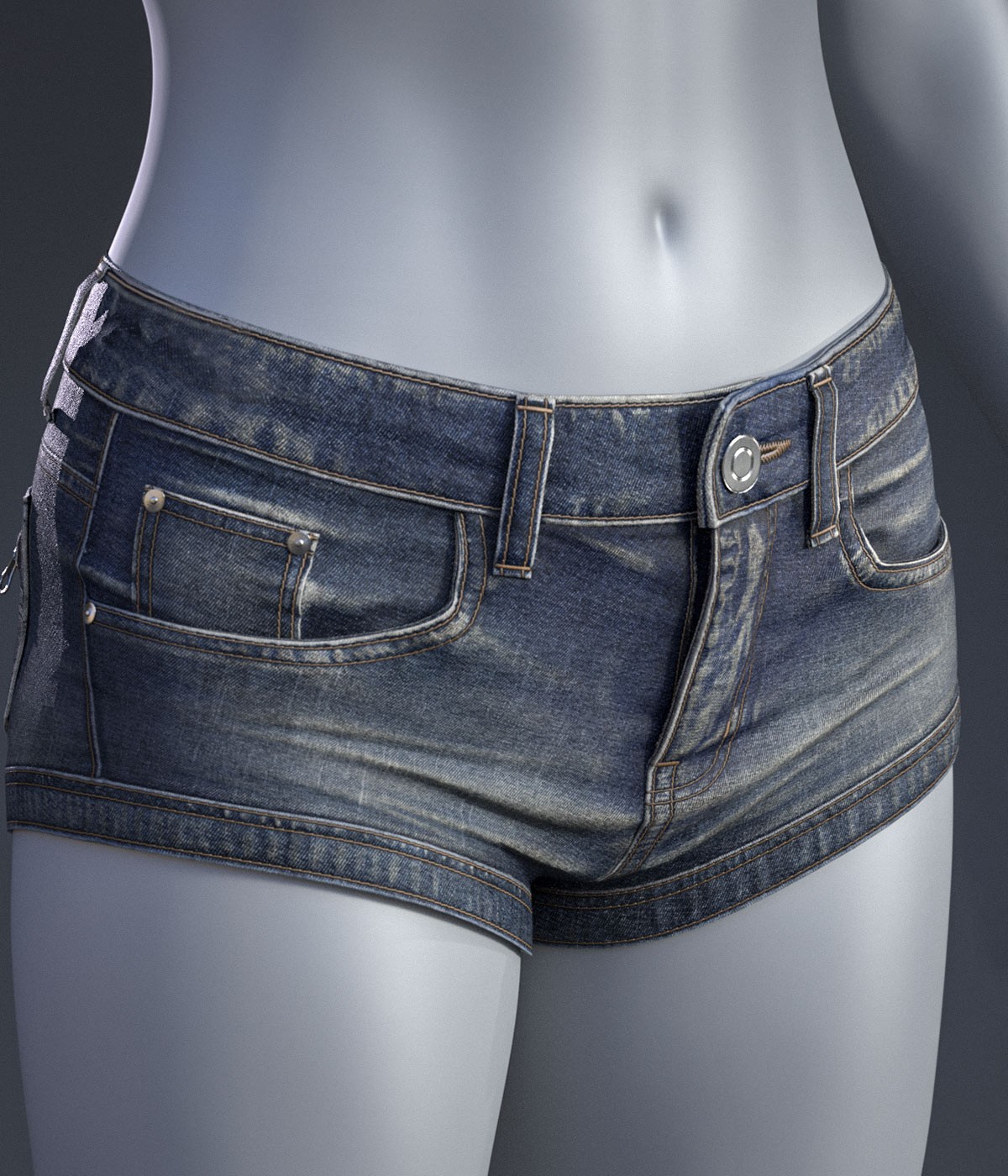 Cai DenimShorts for Genesis 9, 8.1, and 8 Female by N/A