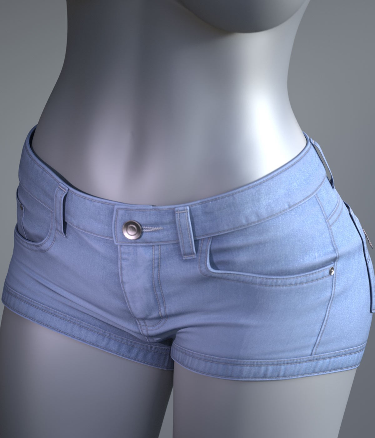Cai DenimShorts for Genesis 9, 8.1, and 8 Female by N/A