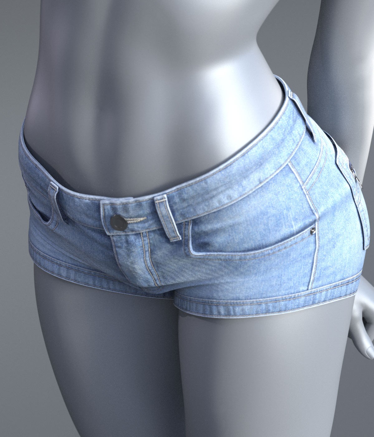 Cai DenimShorts for Genesis 9, 8.1, and 8 Female by N/A