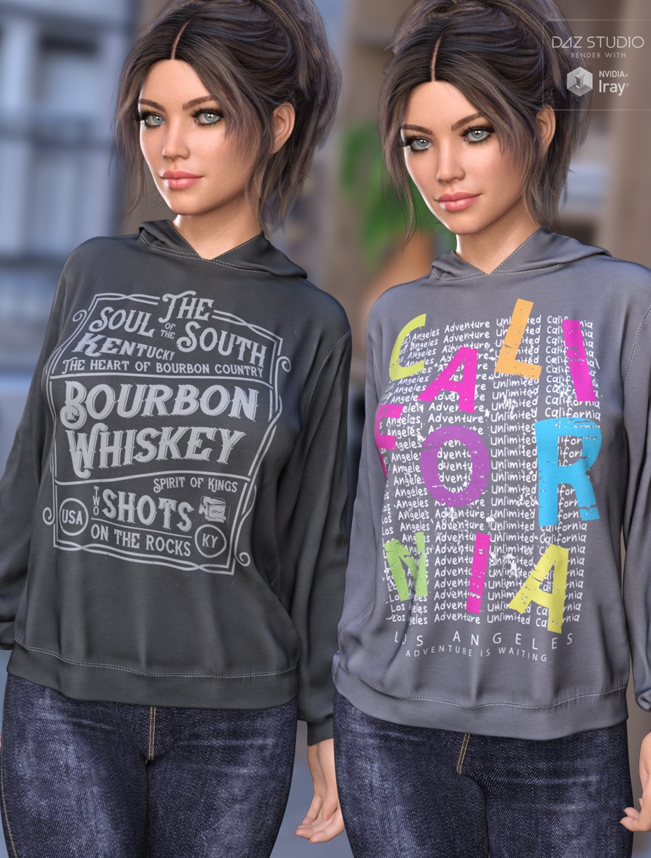 Trendy Textures for dForce Comfort Hoodie by N/A