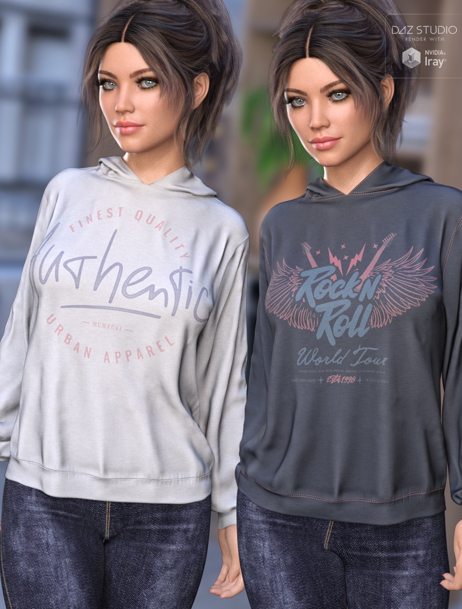 Trendy Textures for dForce Comfort Hoodie by N/A