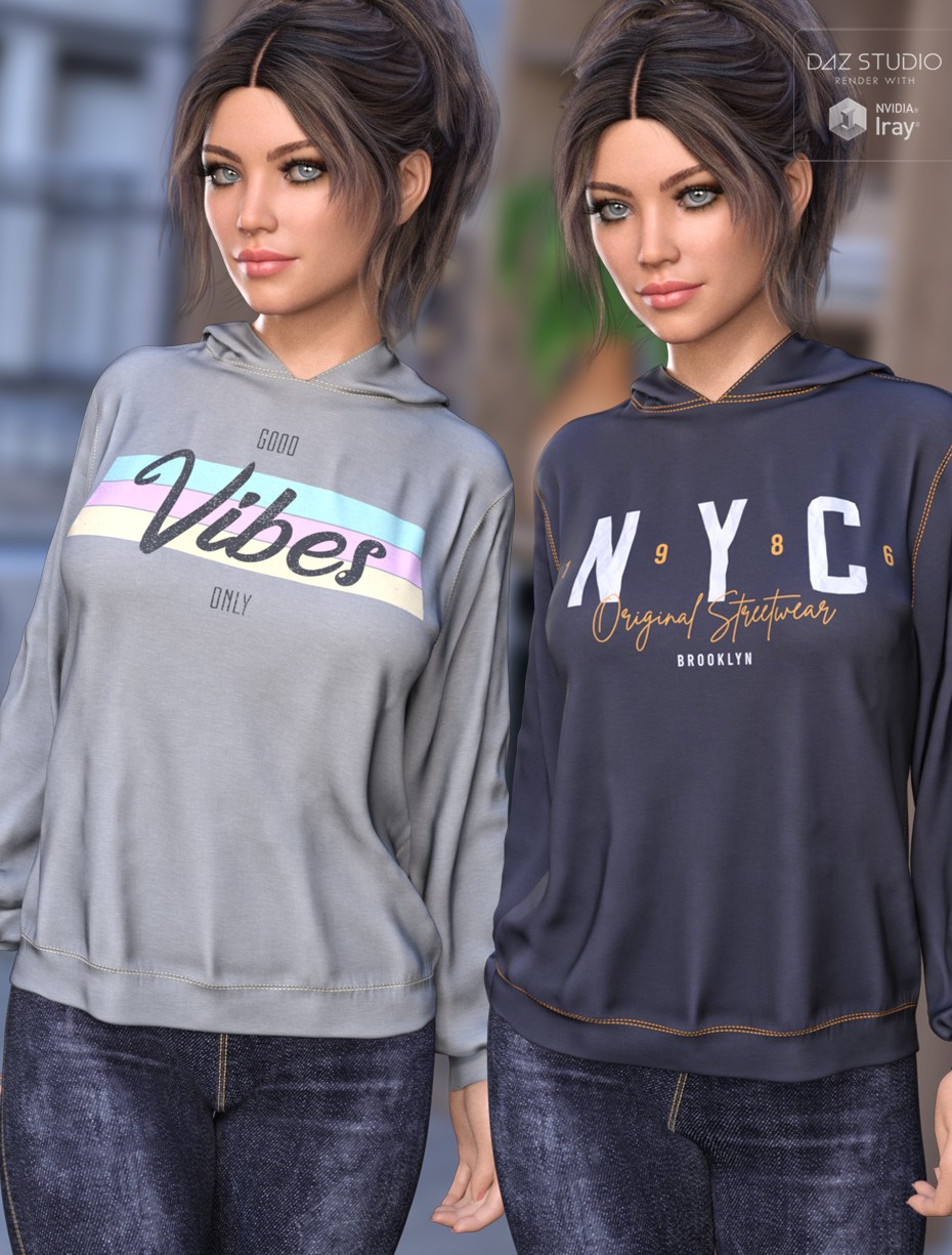 Trendy Textures for dForce Comfort Hoodie by N/A