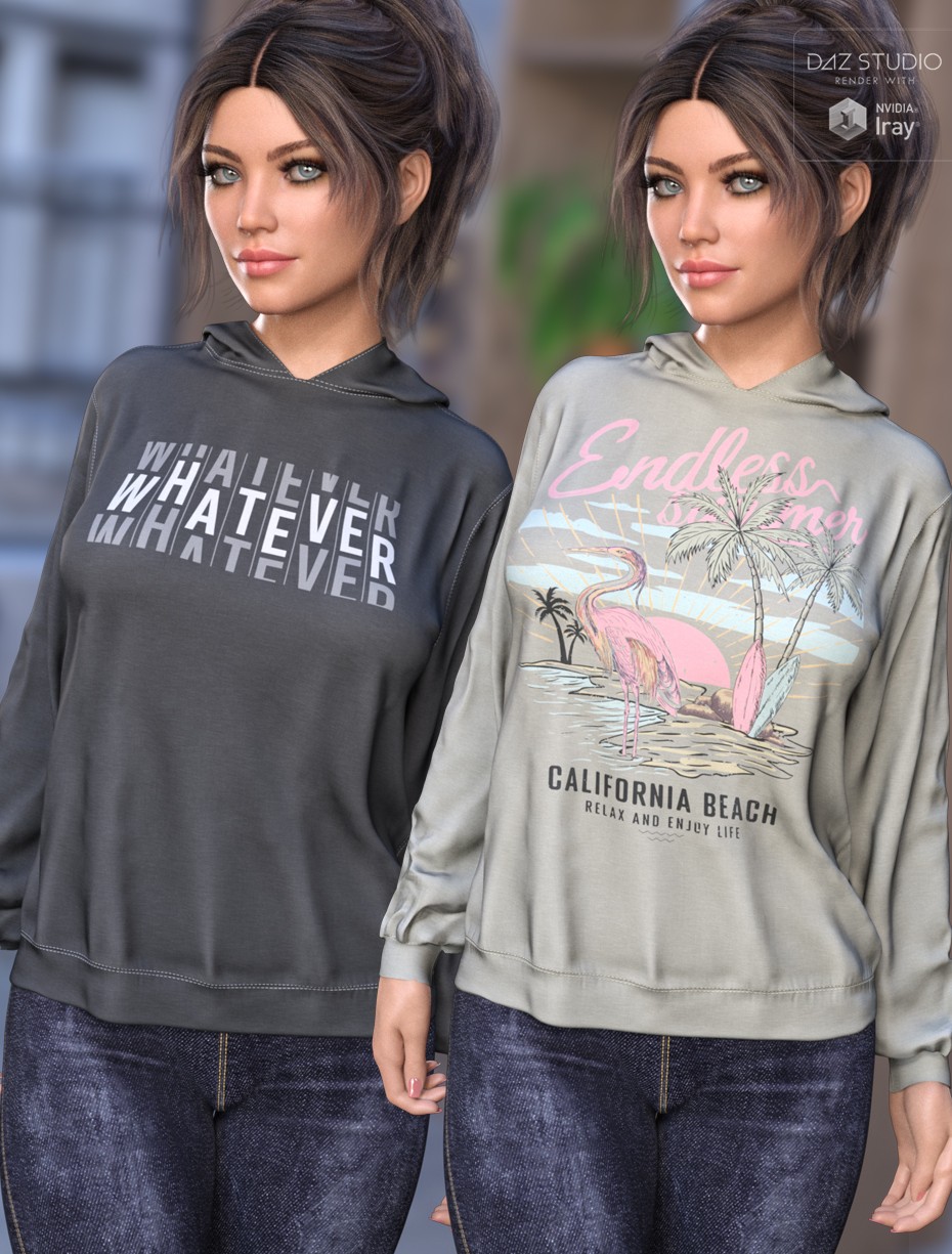 Trendy Textures for dForce Comfort Hoodie by N/A
