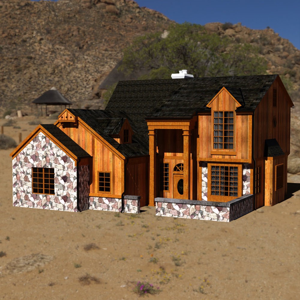 Two Story Traditional Home for DAZ Studio by N/A