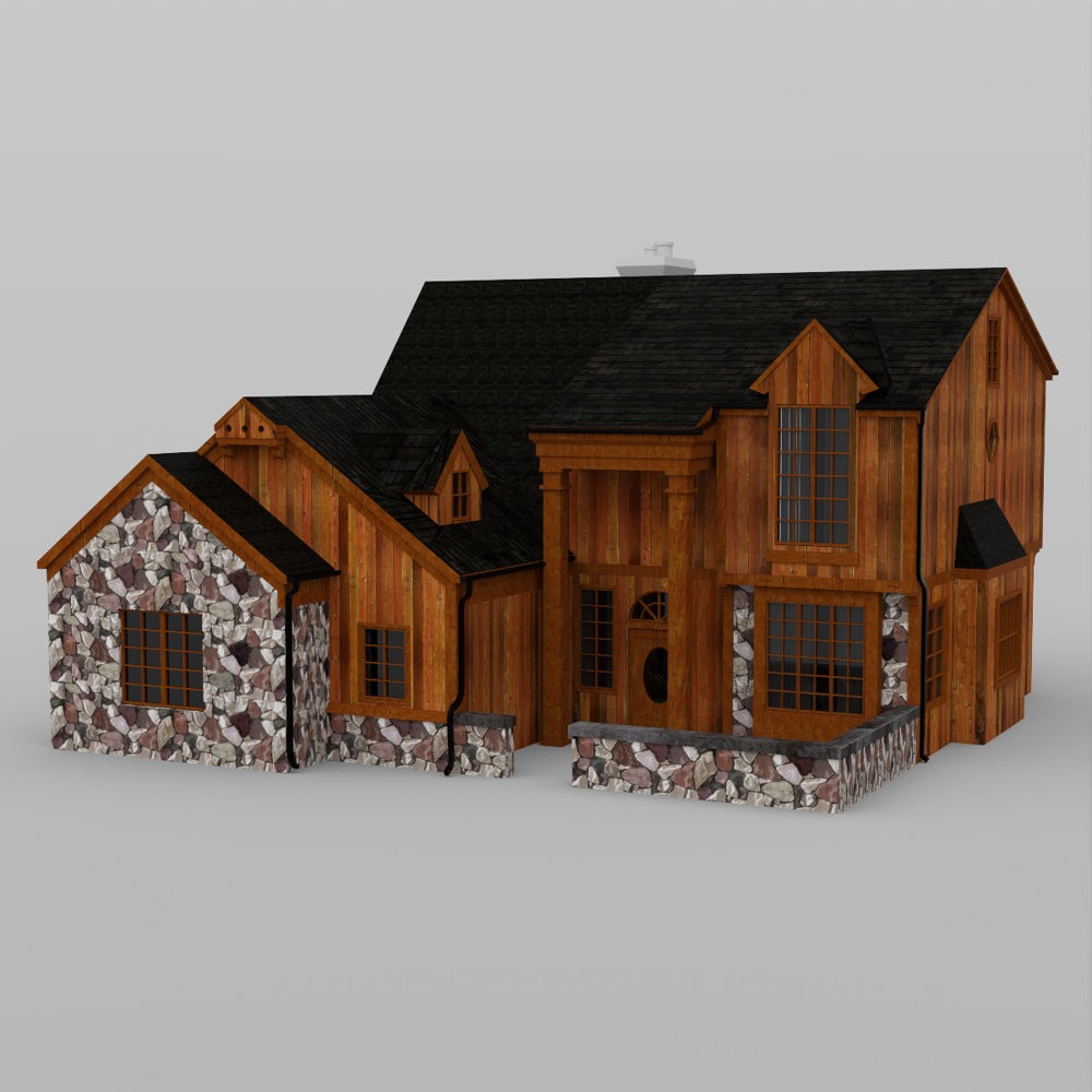 Two Story Traditional Home for DAZ Studio by N/A