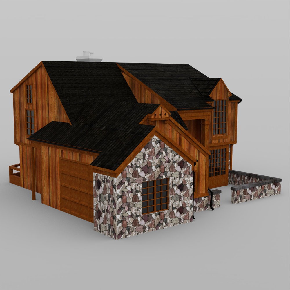 Two Story Traditional Home for DAZ Studio by N/A