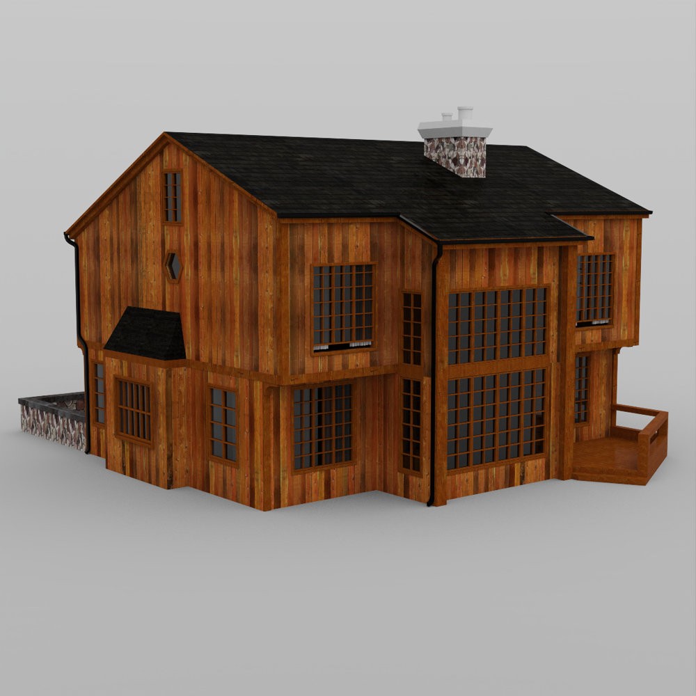 Two Story Traditional Home for DAZ Studio by N/A