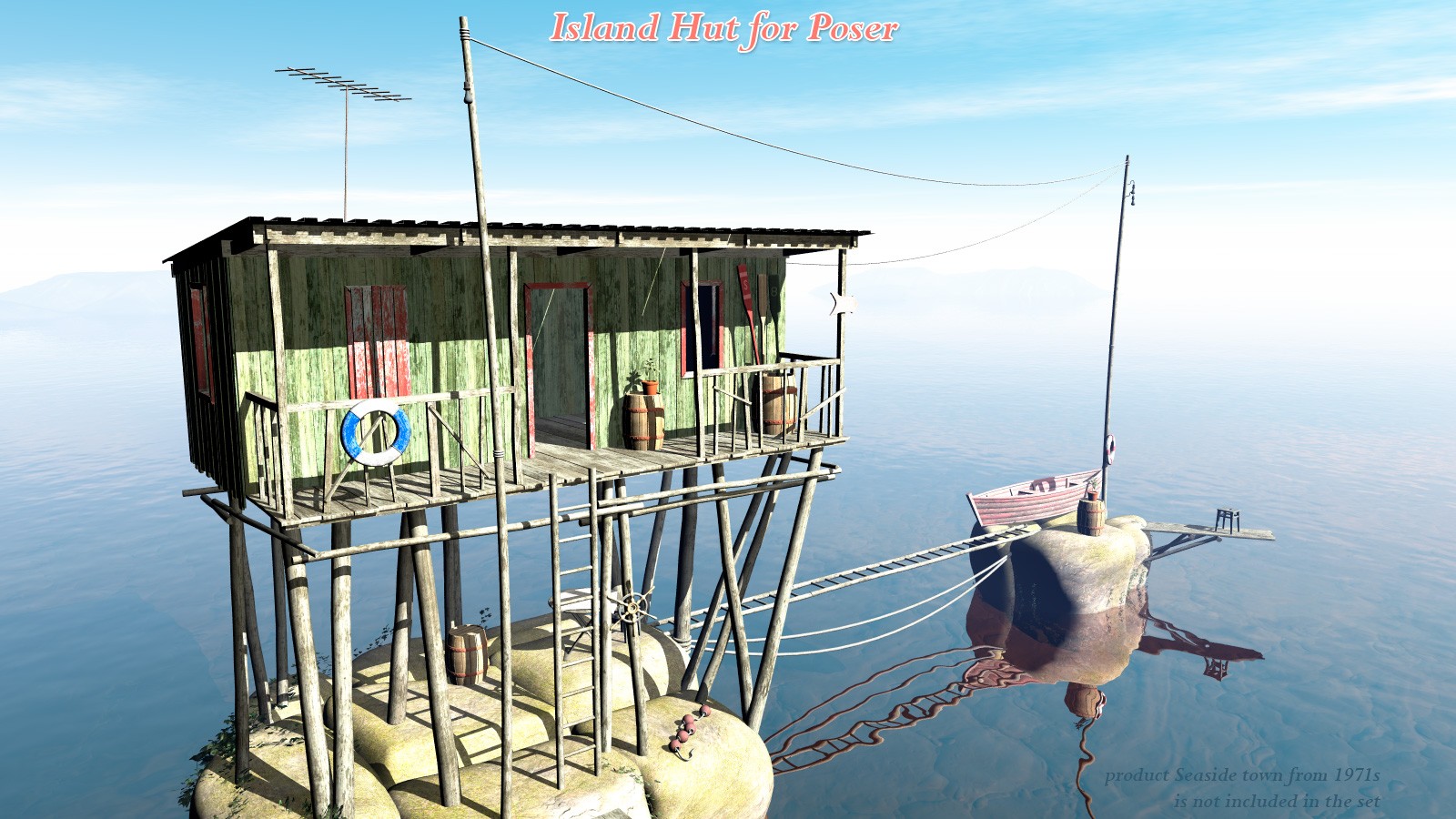 Island Hut for Poser by N/A