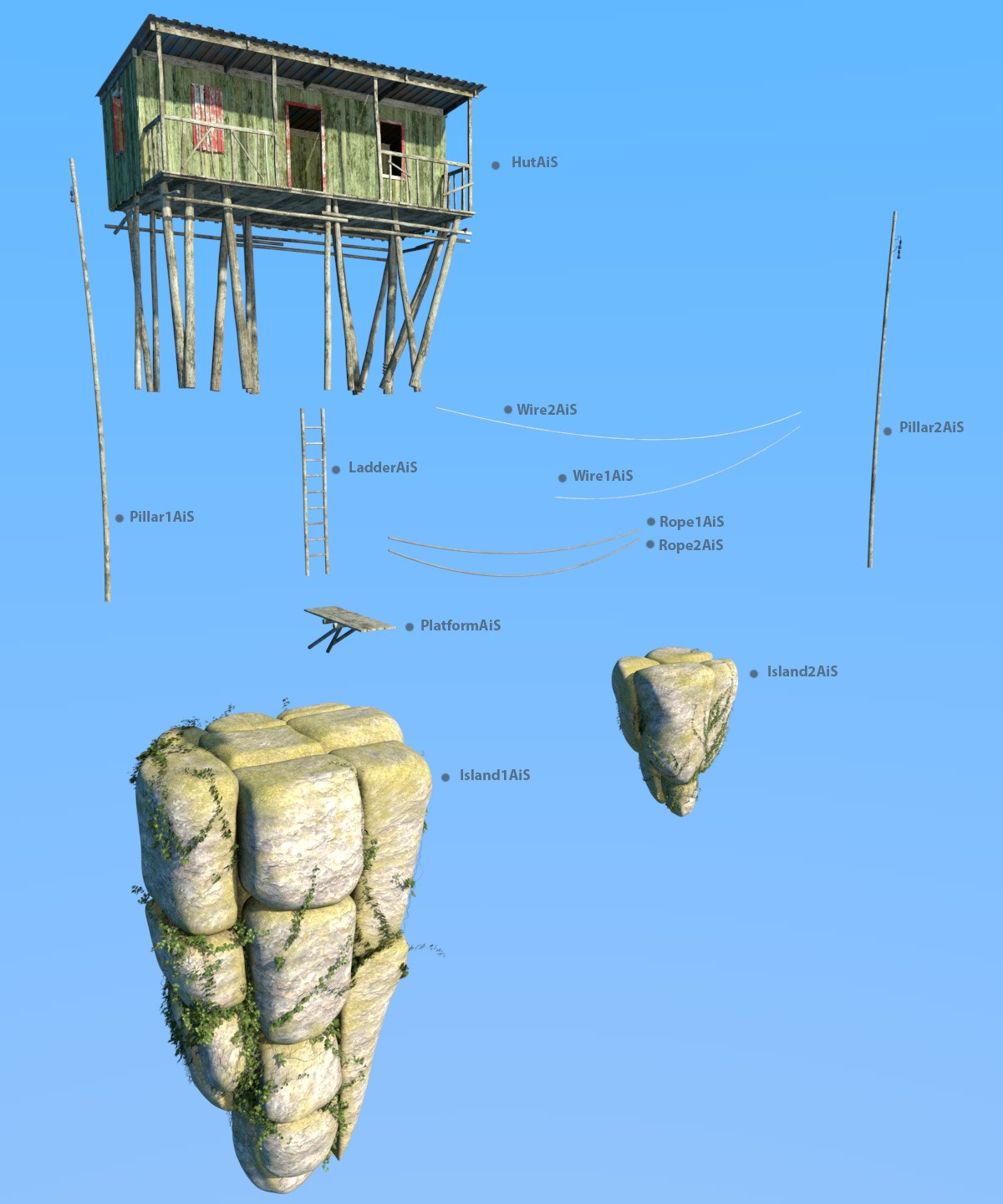 Island Hut for Poser by N/A