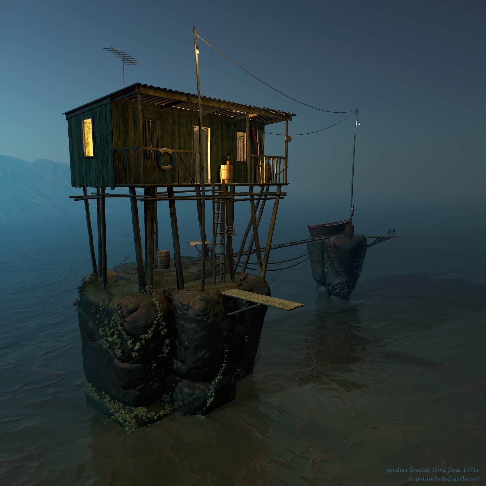 Island Hut for Poser by N/A