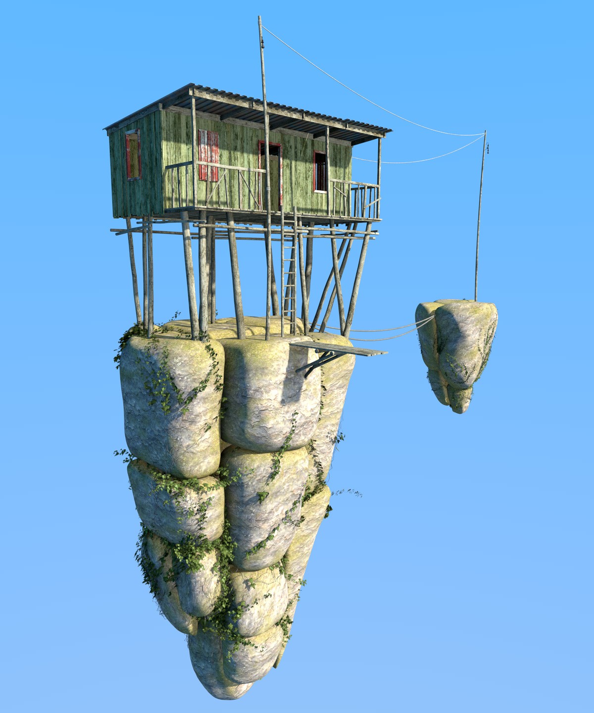 Island Hut for Poser by N/A