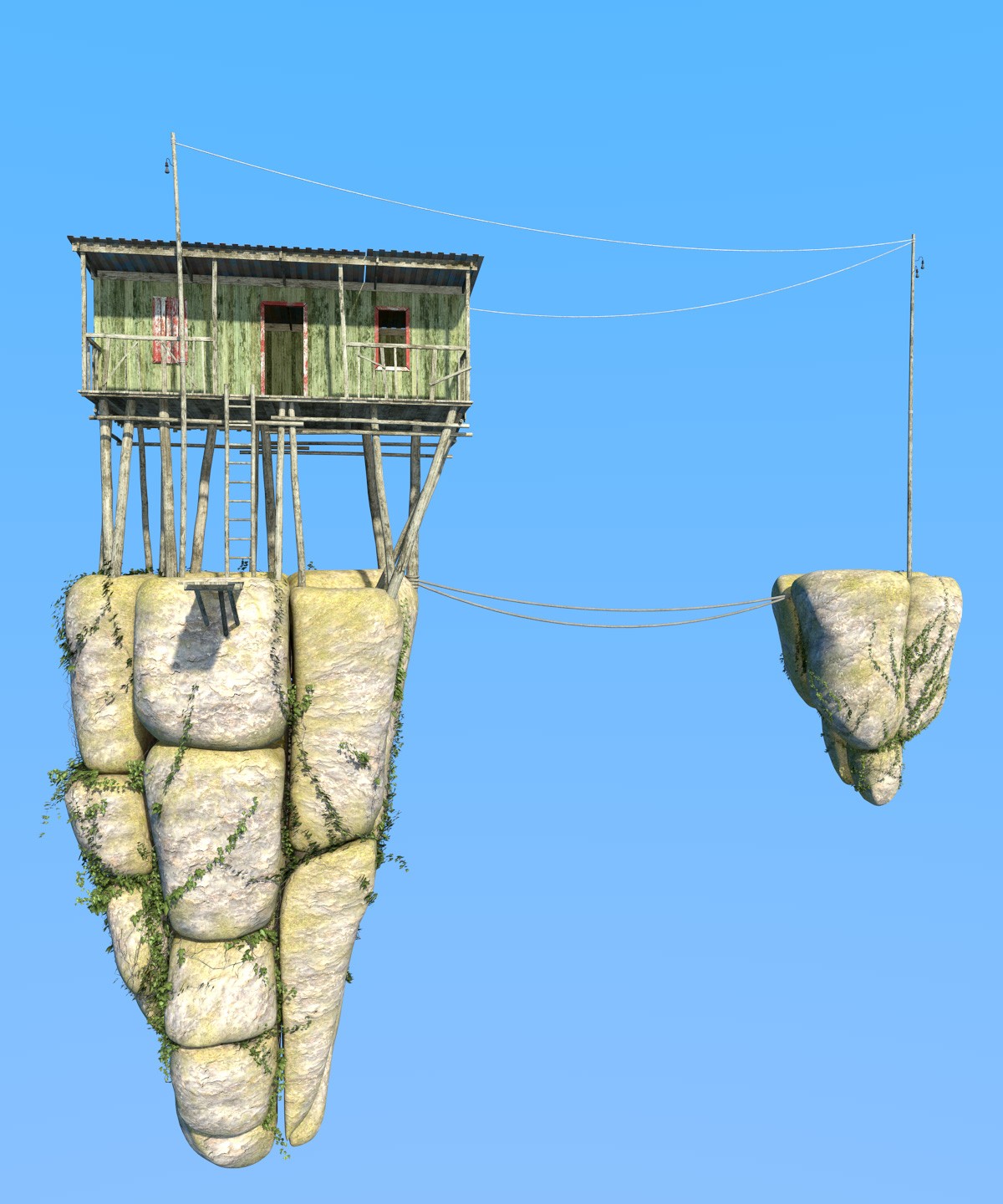 Island Hut for Poser by N/A