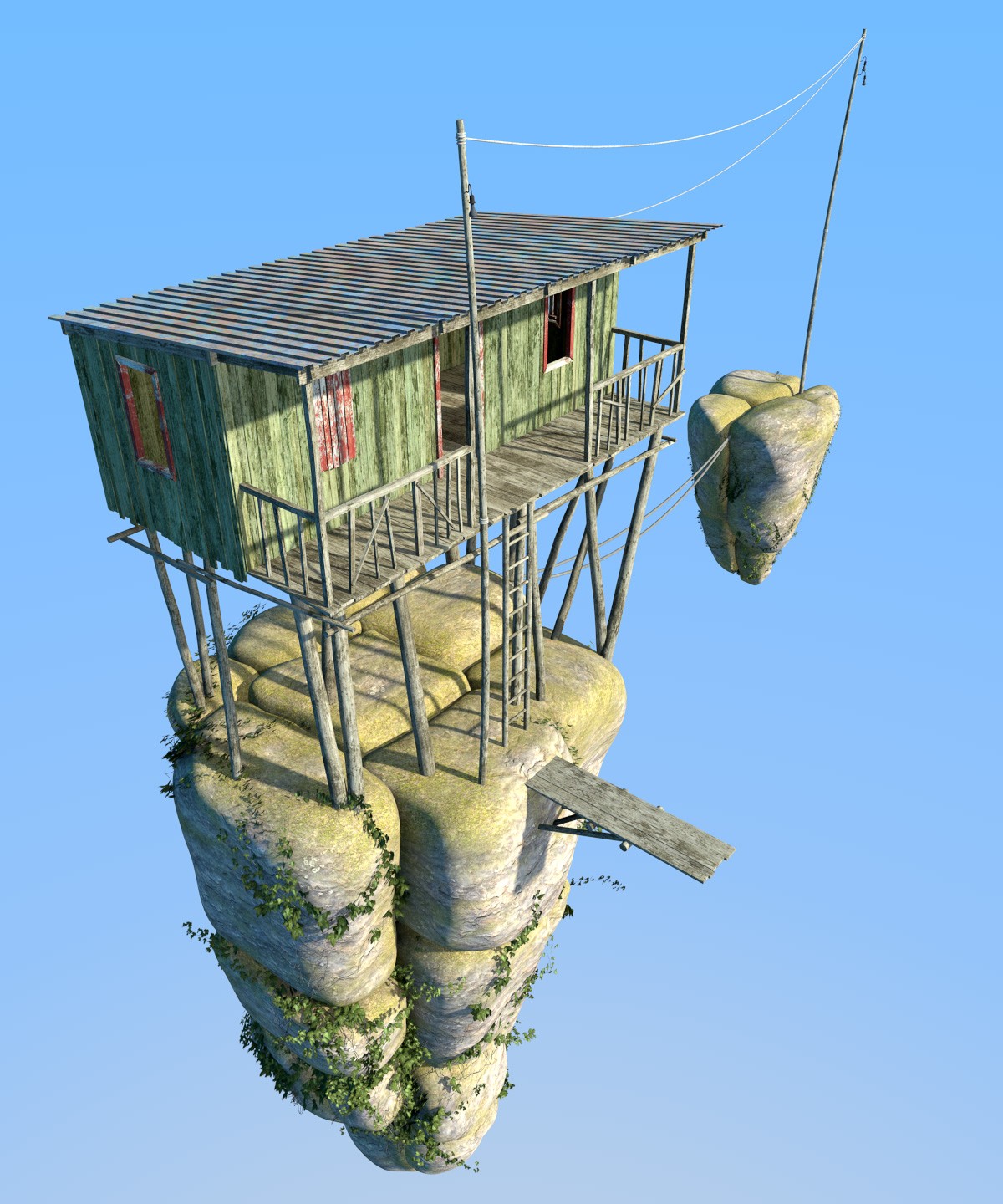 Island Hut for Poser by N/A