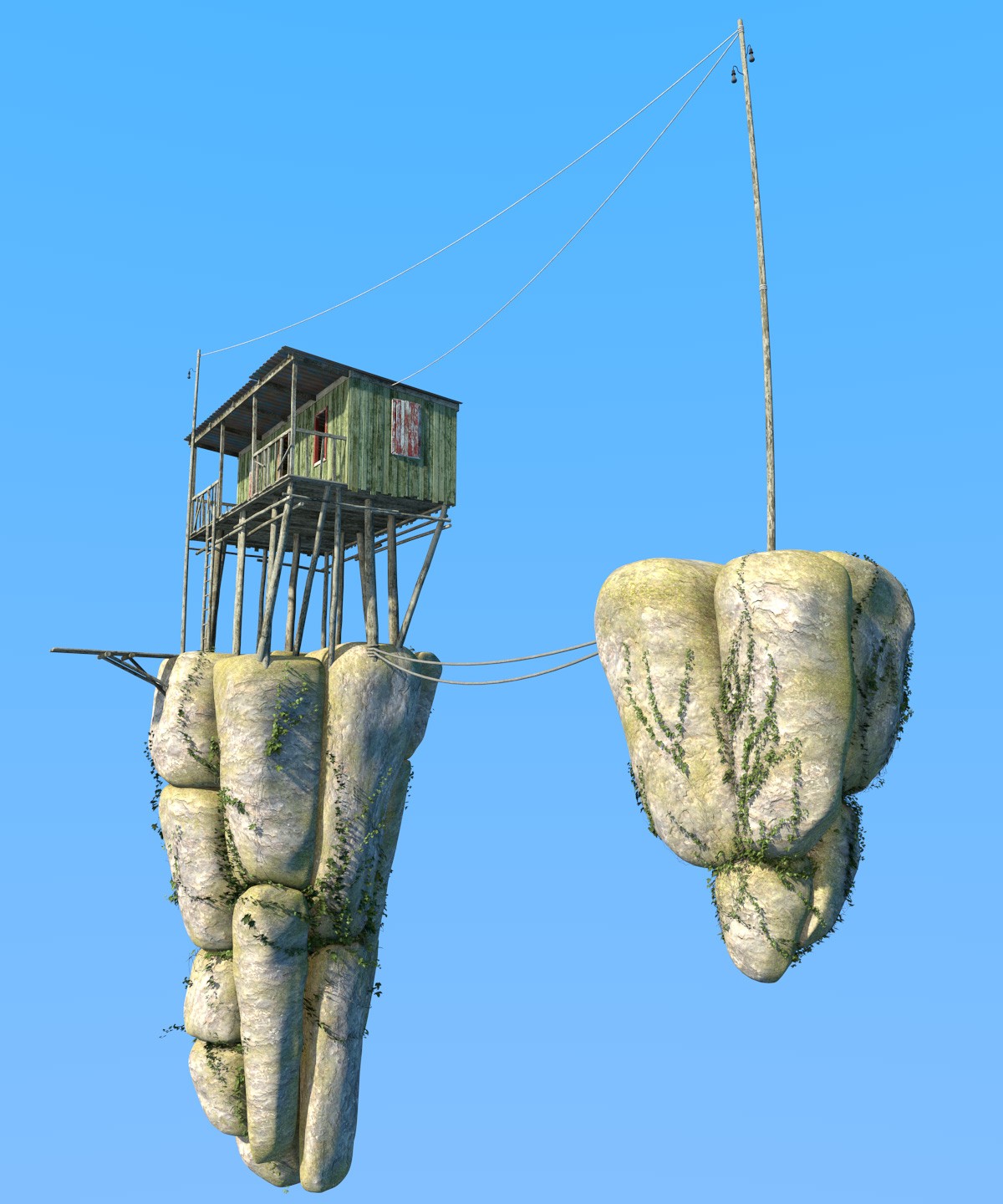 Island Hut for Poser by N/A