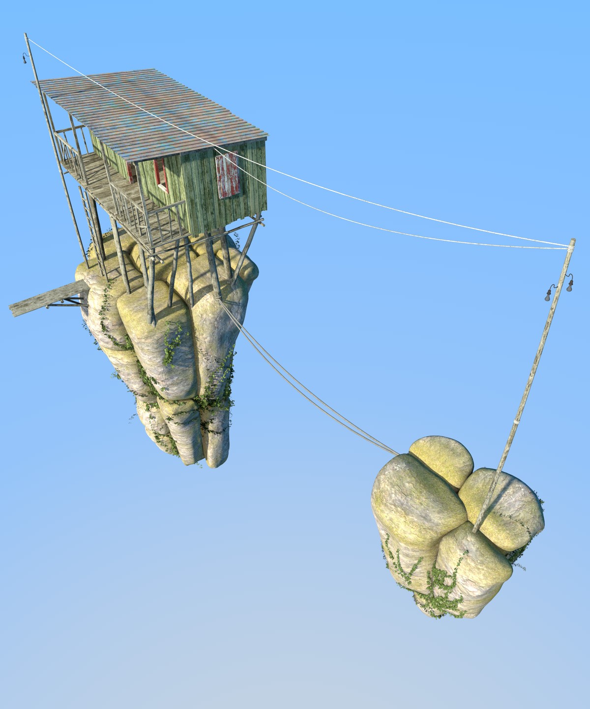 Island Hut for Poser by N/A