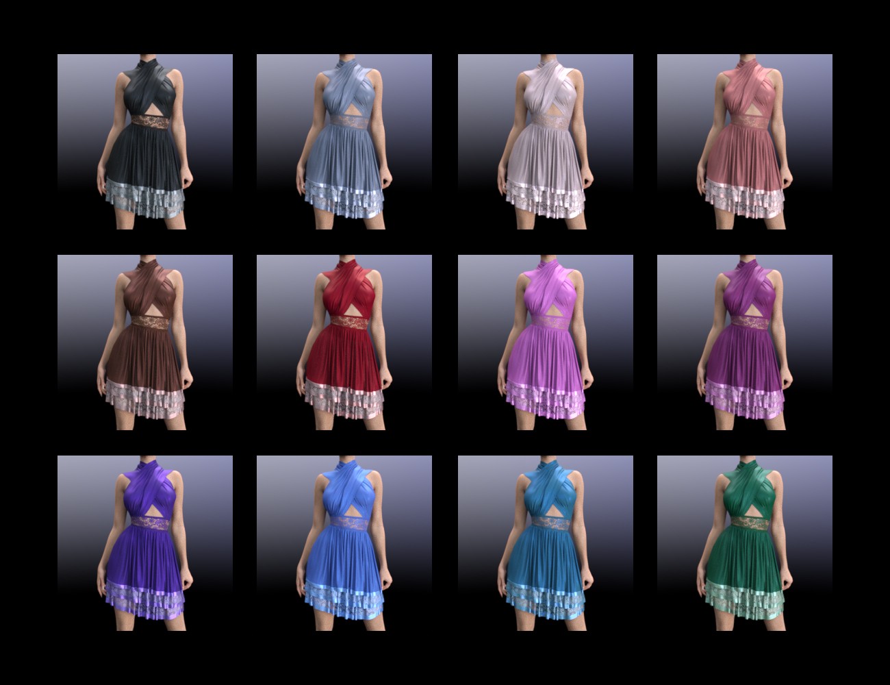 MbM Whimsical Dress Style 01 for Genesis 8 Female by N/A
